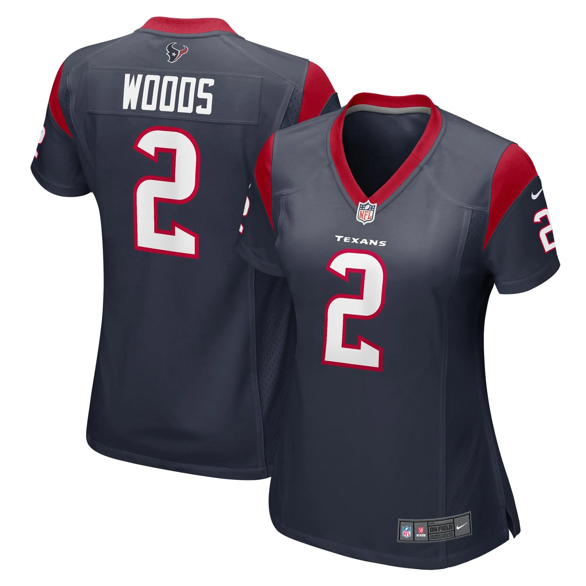 Robert Woods Houston Texans  Women's  Game Jersey -  Navy