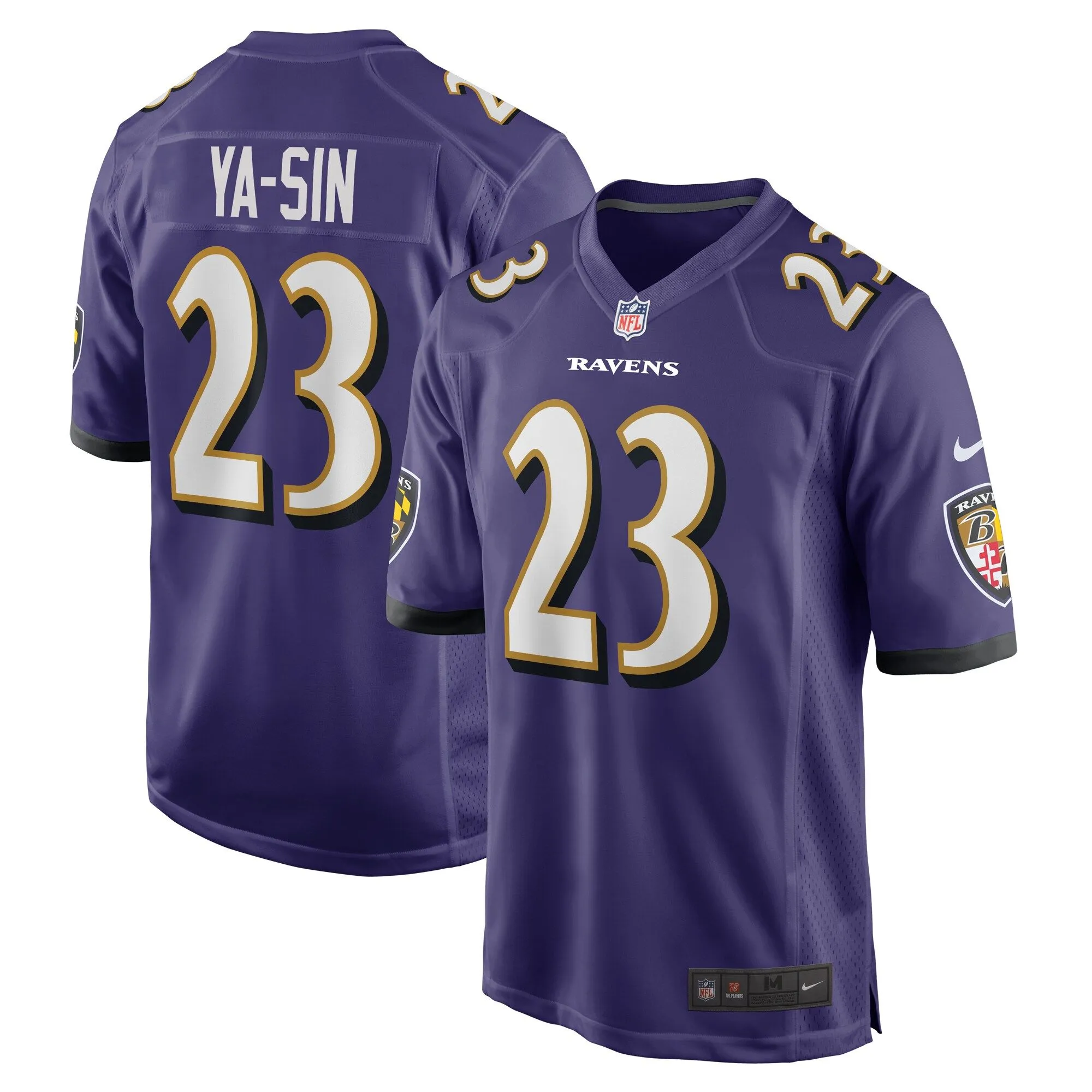 Rock Ya-Sin Baltimore Ravens   Game Jersey -  Purple