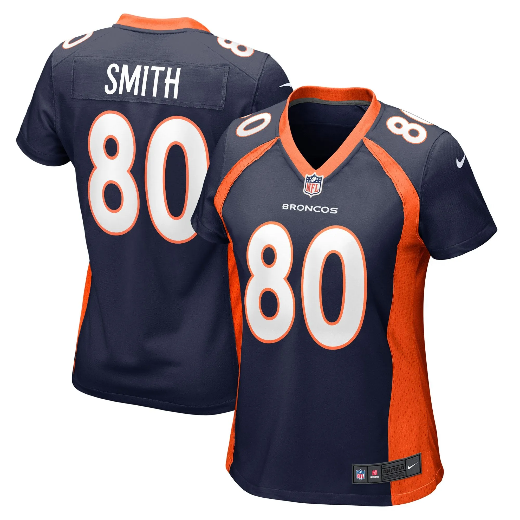 Rod Smith Denver Broncos  Women's Retired Player Jersey - Navy