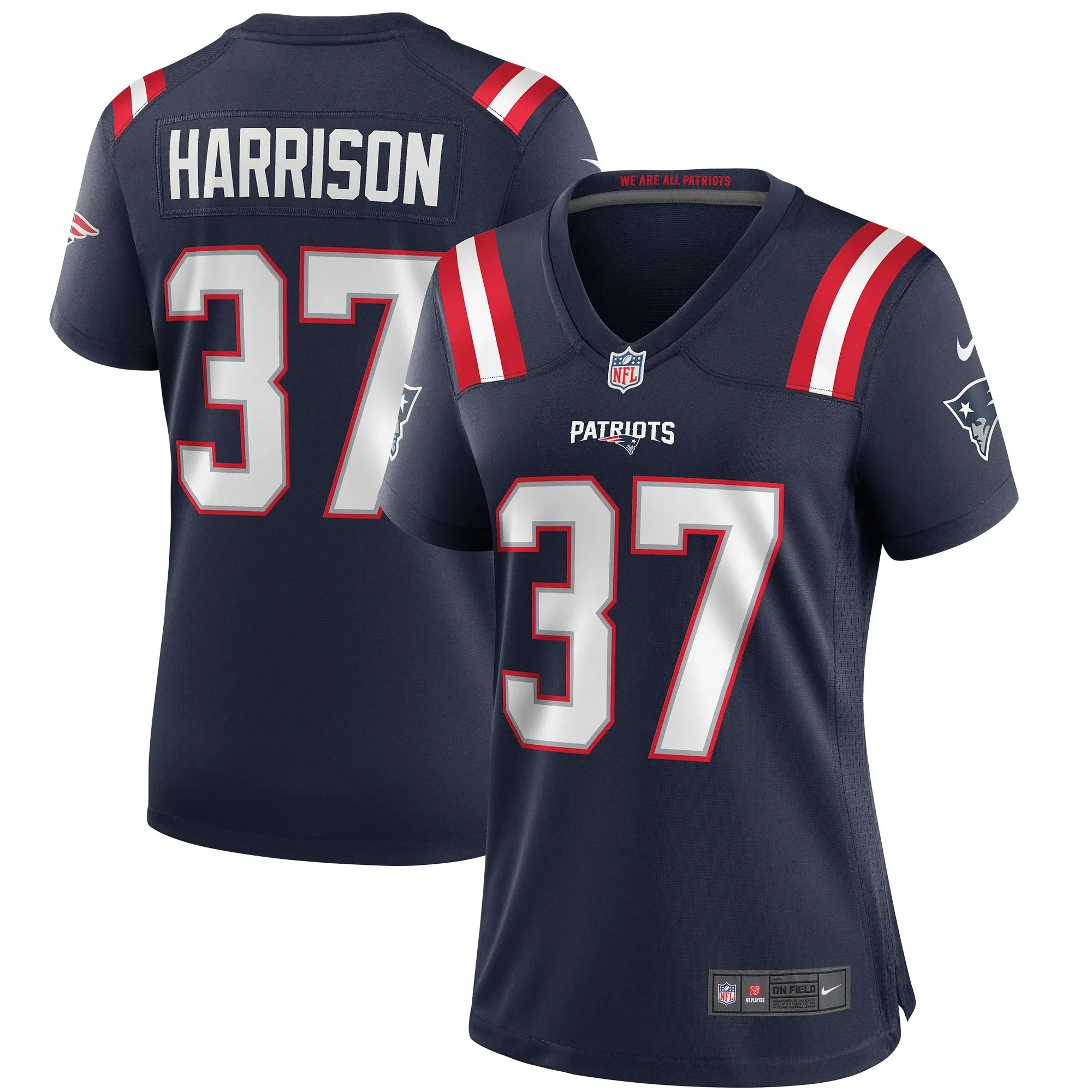 Rodney Harrison New England Patriots  Women's Game Retired Player Jersey - Navy