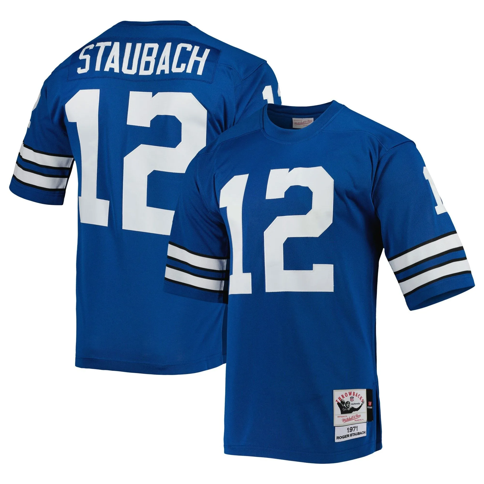 Roger Staubach Dallas Cowboys 1971 Mitchell & Ness  Throwback Retired Player Jersey - Royal