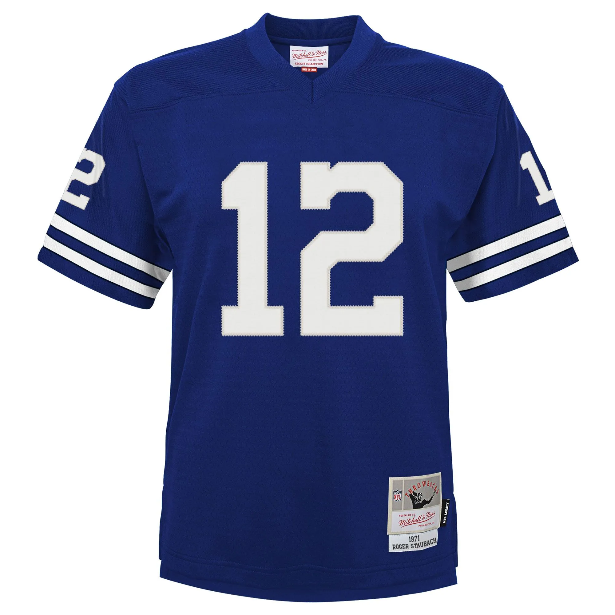 Roger Staubach Dallas Cowboys Mitchell & Ness Preschool 1971 Retired Player Legacy Jersey - Navy