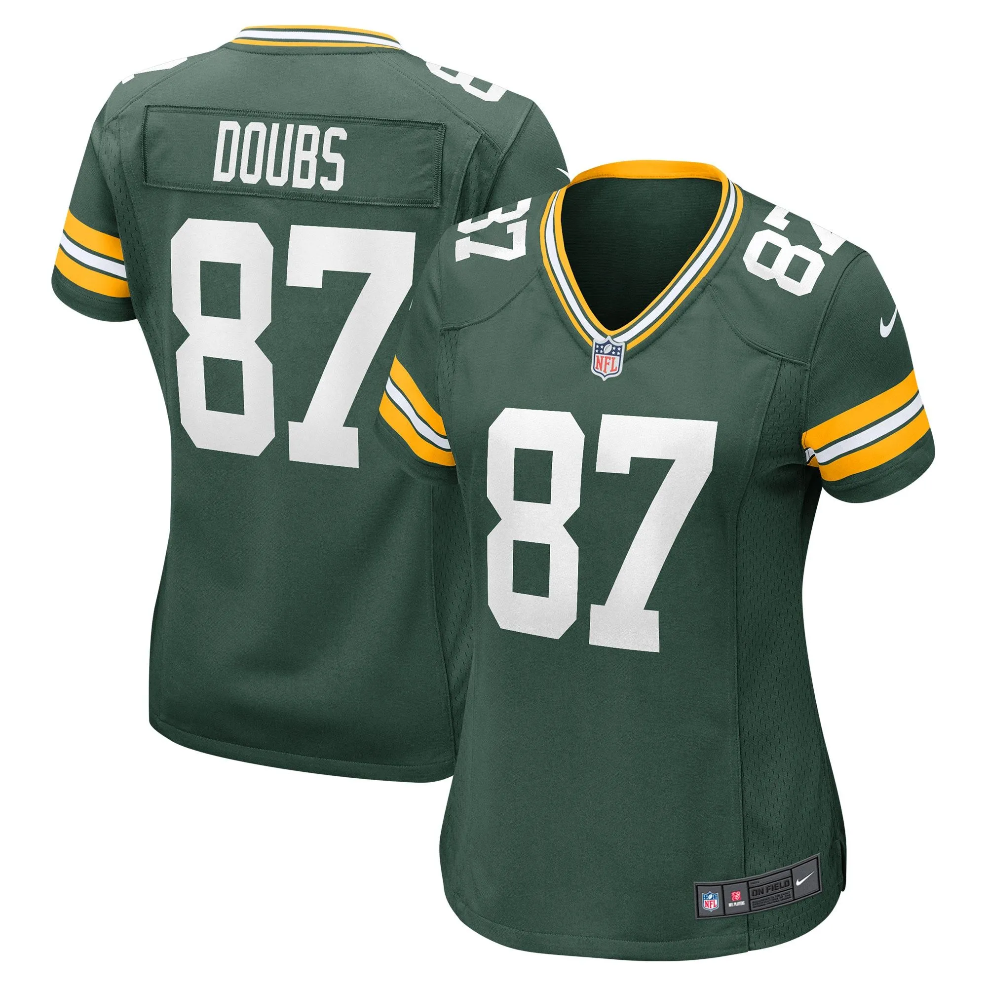 Romeo Doubs Green Bay Packers  Women's Player Game Jersey - Green