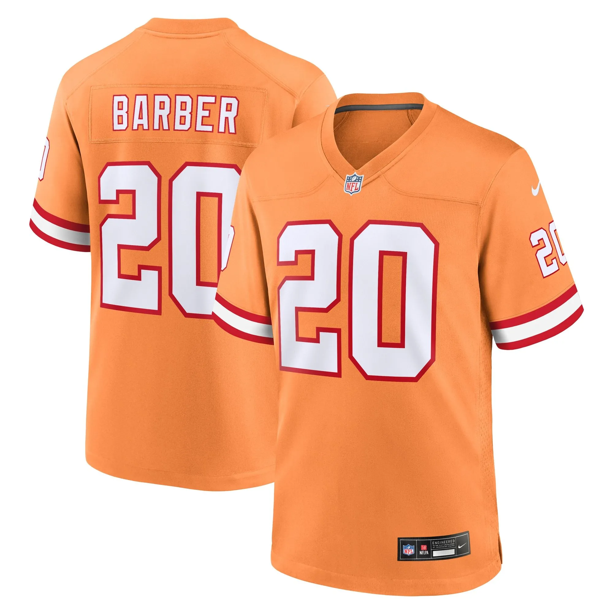 Ronde Barber Tampa Bay Buccaneers  Throwback Game Jersey - Orange