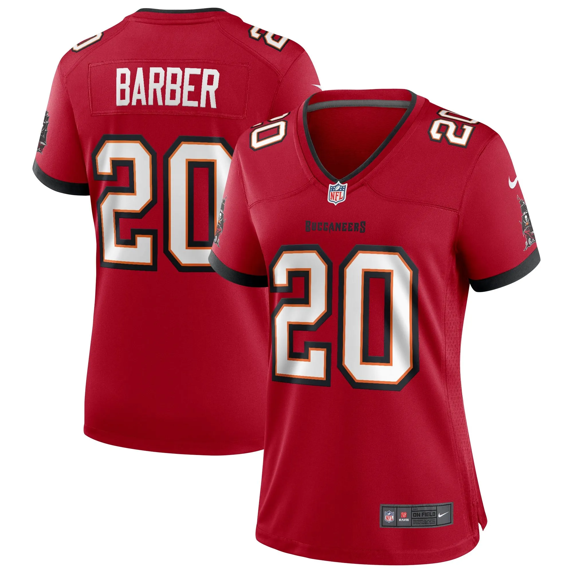 Ronde Barber Tampa Bay Buccaneers  Women's Game Retired Player Jersey - Red