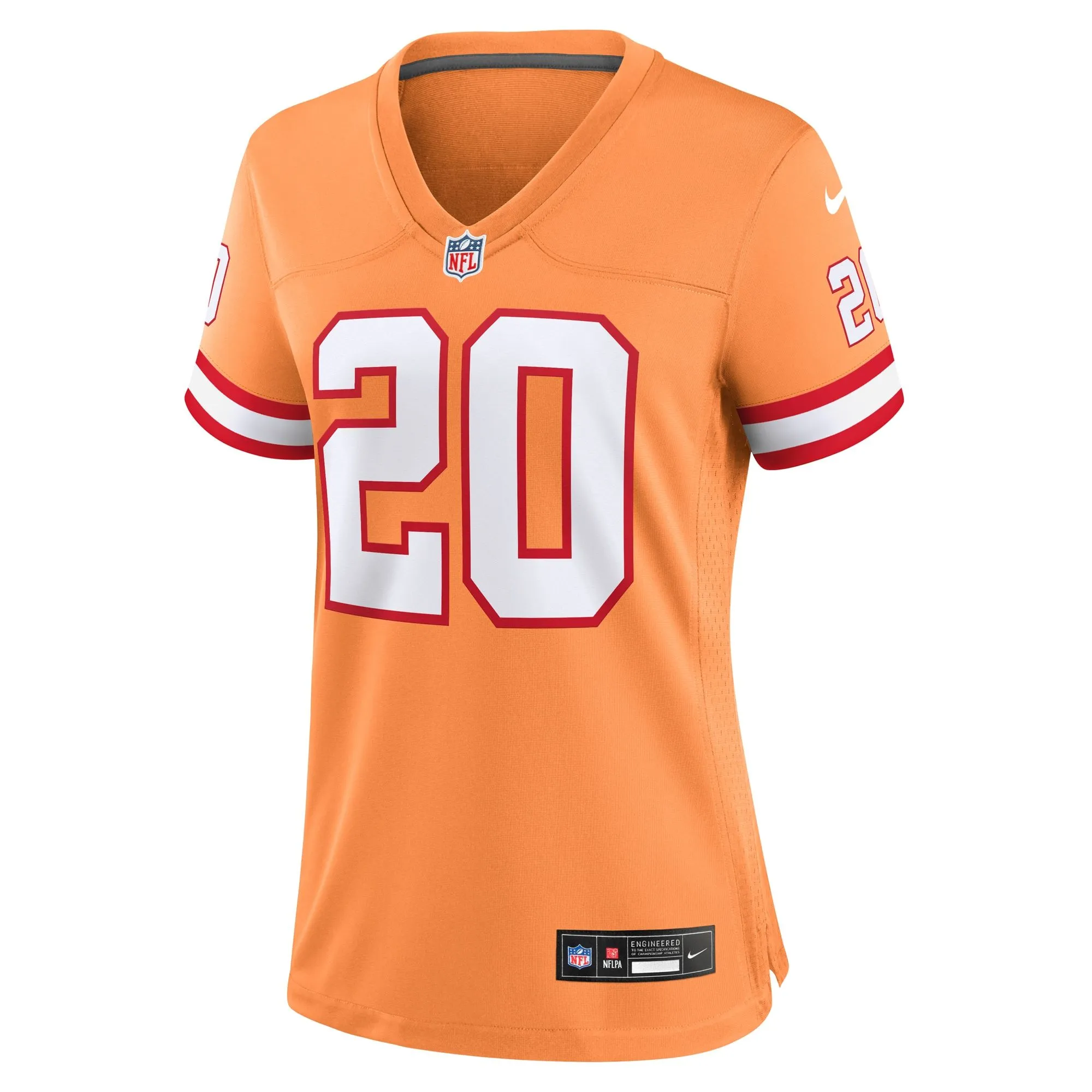 Ronde Barber Tampa Bay Buccaneers  Women's Throwback Game Jersey - Orange