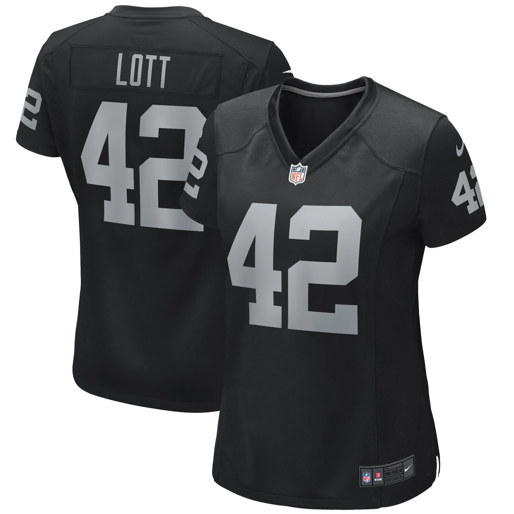 Ronnie Lott Las Vegas Raiders  Women's Game Retired Player Jersey - Black