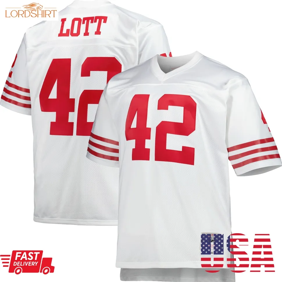 Ronnie Lott San Francisco 49Ers Mitchell & Ness Big & Tall 1990 Retired Player Replica Jersey   White