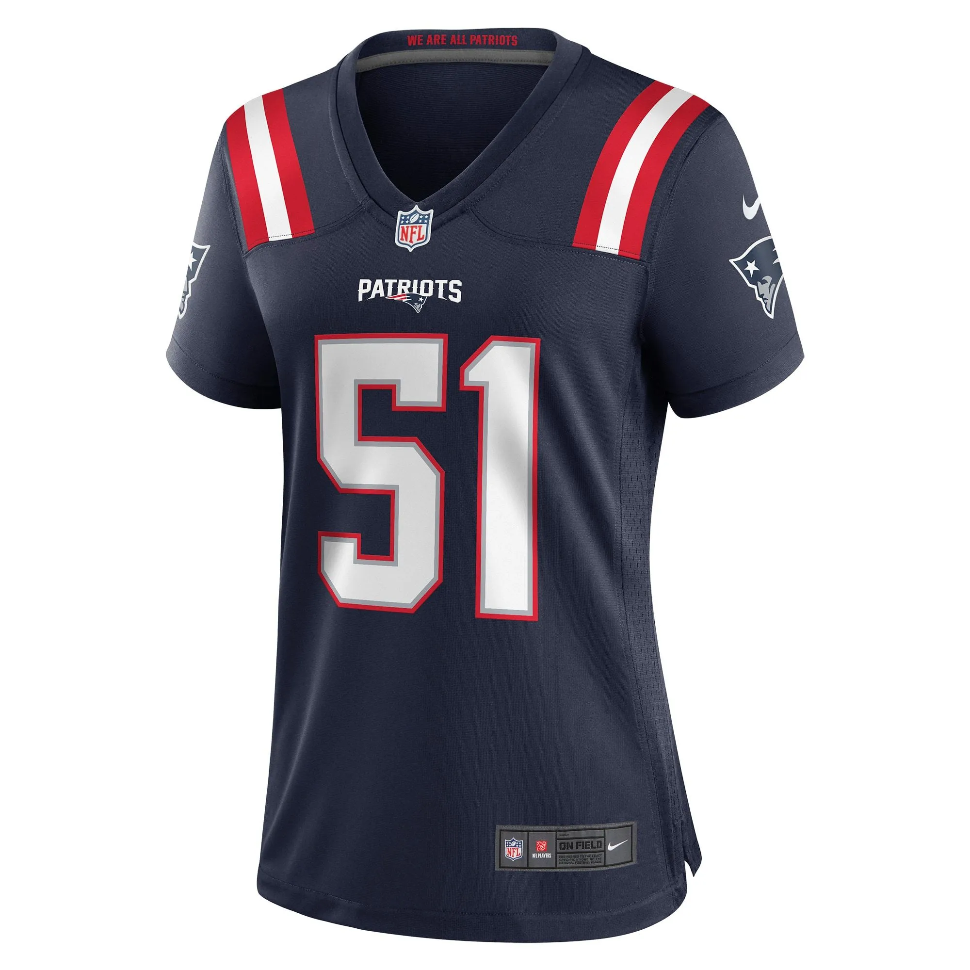 Ronnie Perkins New England Patriots  Women's Game Jersey - Navy