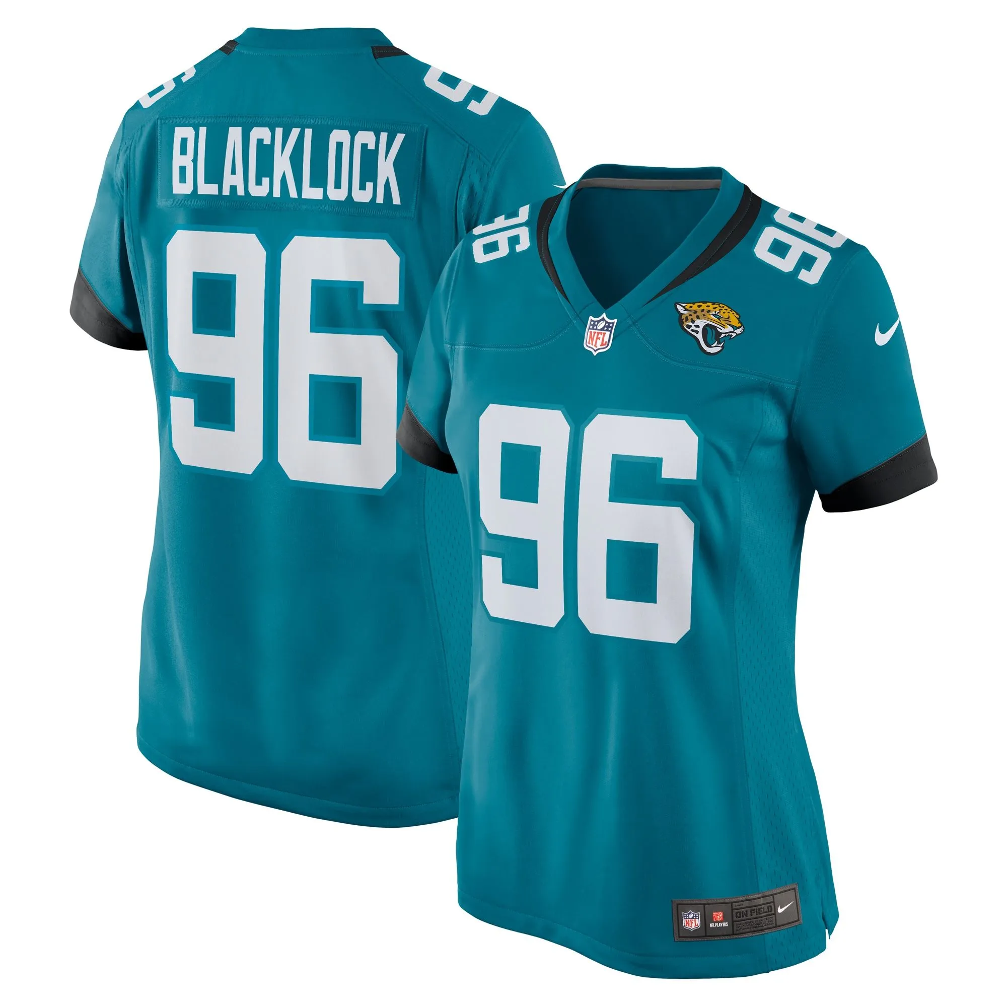 Ross Blacklock Jacksonville Jaguars  Women's Team Game Jersey -  Teal