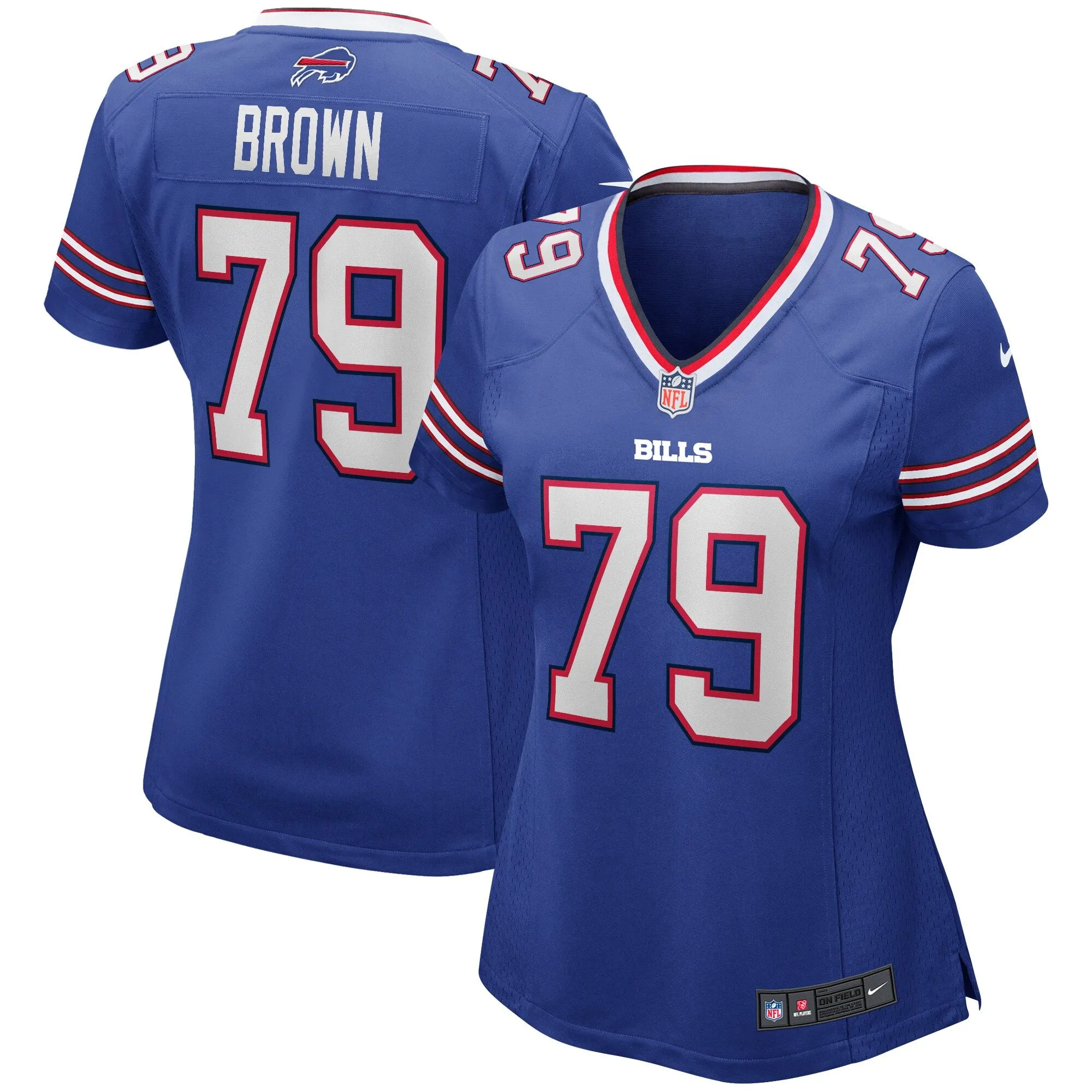 Ruben Brown Buffalo Bills  Women's Game Retired Player Jersey - Royal