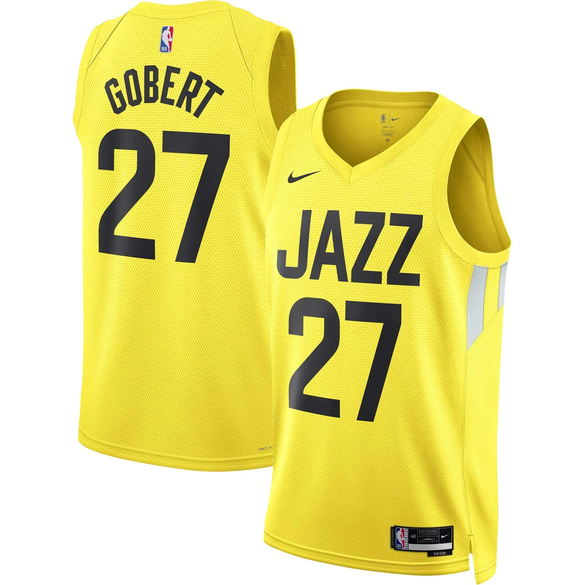 Rudy Gobert Utah Jazz  Unisex Swingman Jersey - Icon Edition - Gold