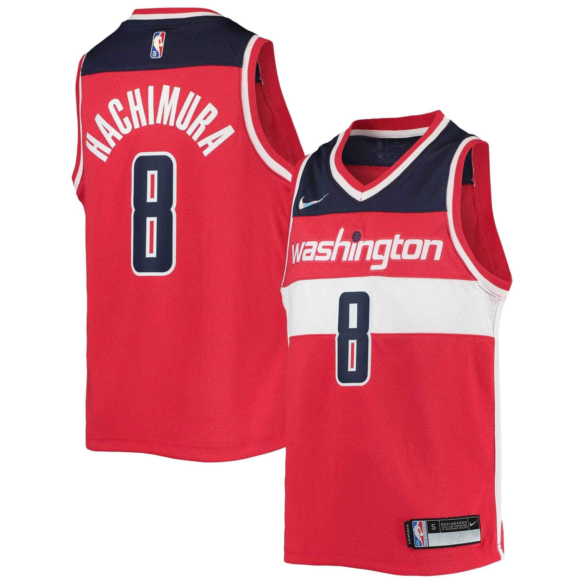 Rui Hachimura Washington Wizards  Youth 2021/22 Diamond Swingman Jersey - Icon Edition - Red