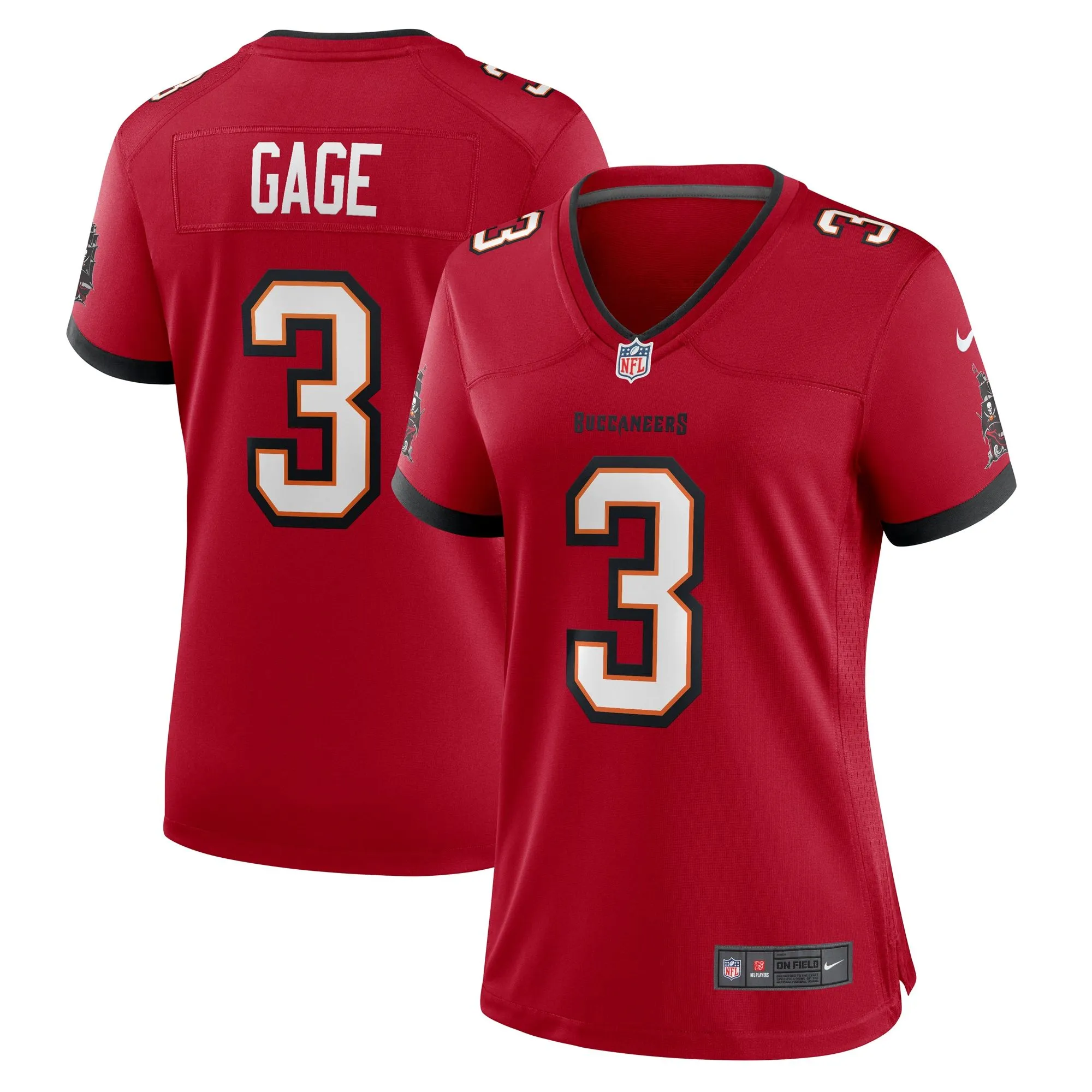 Russell Gage Tampa Bay Buccaneers  Women's  Game Jersey -  Red