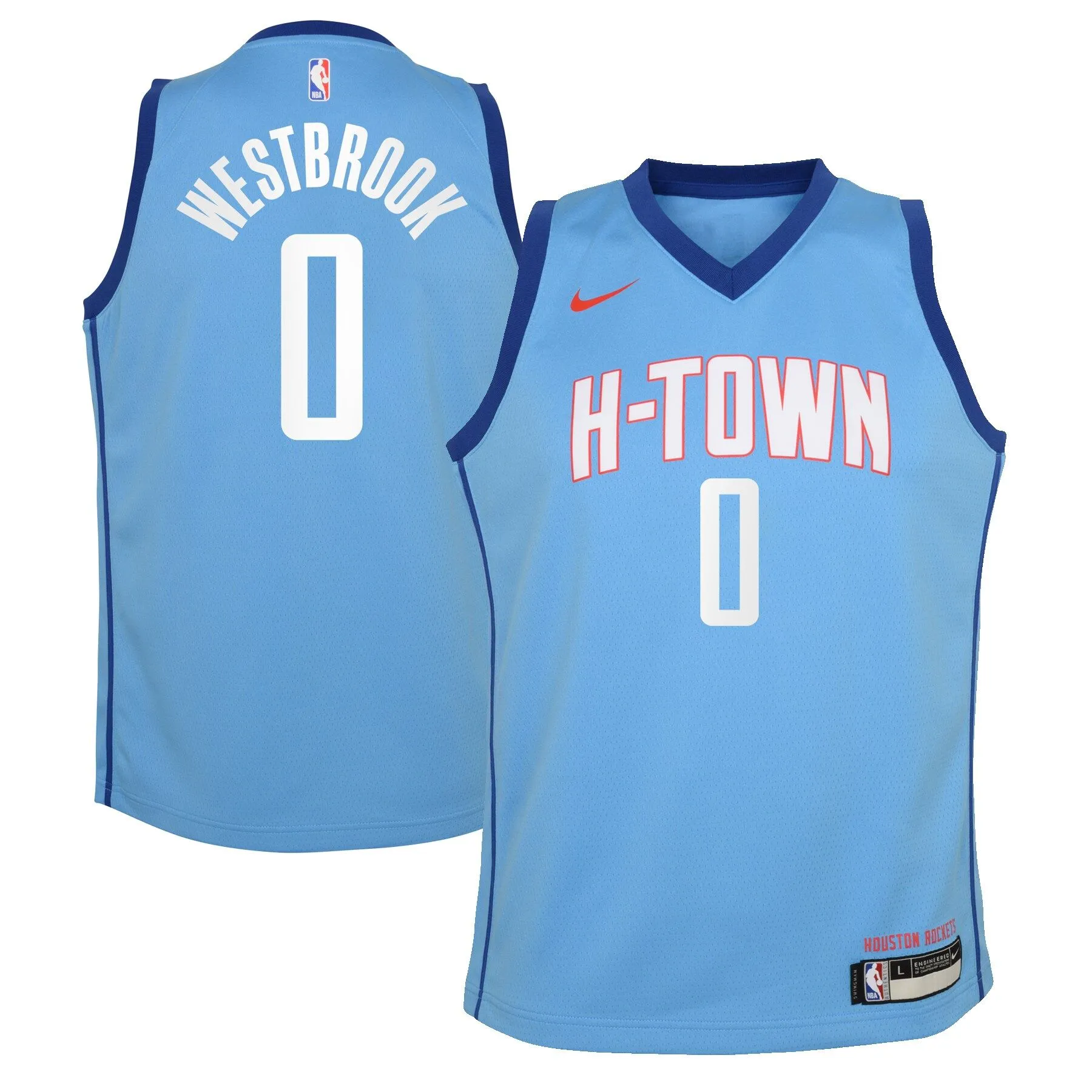 Russell Westbrook Houston Rockets  Youth 2020/21 Swingman Jersey Blue - City Edition