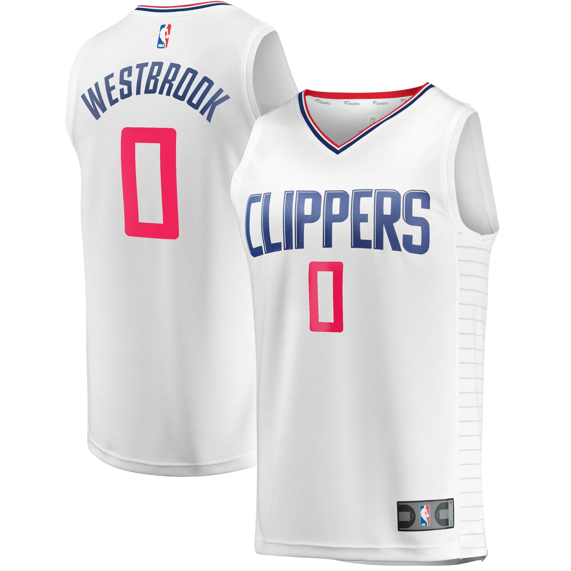 Russell Westbrook LA Clippers Fanatics Branded Fast Break Player Jersey - Association Edition - White