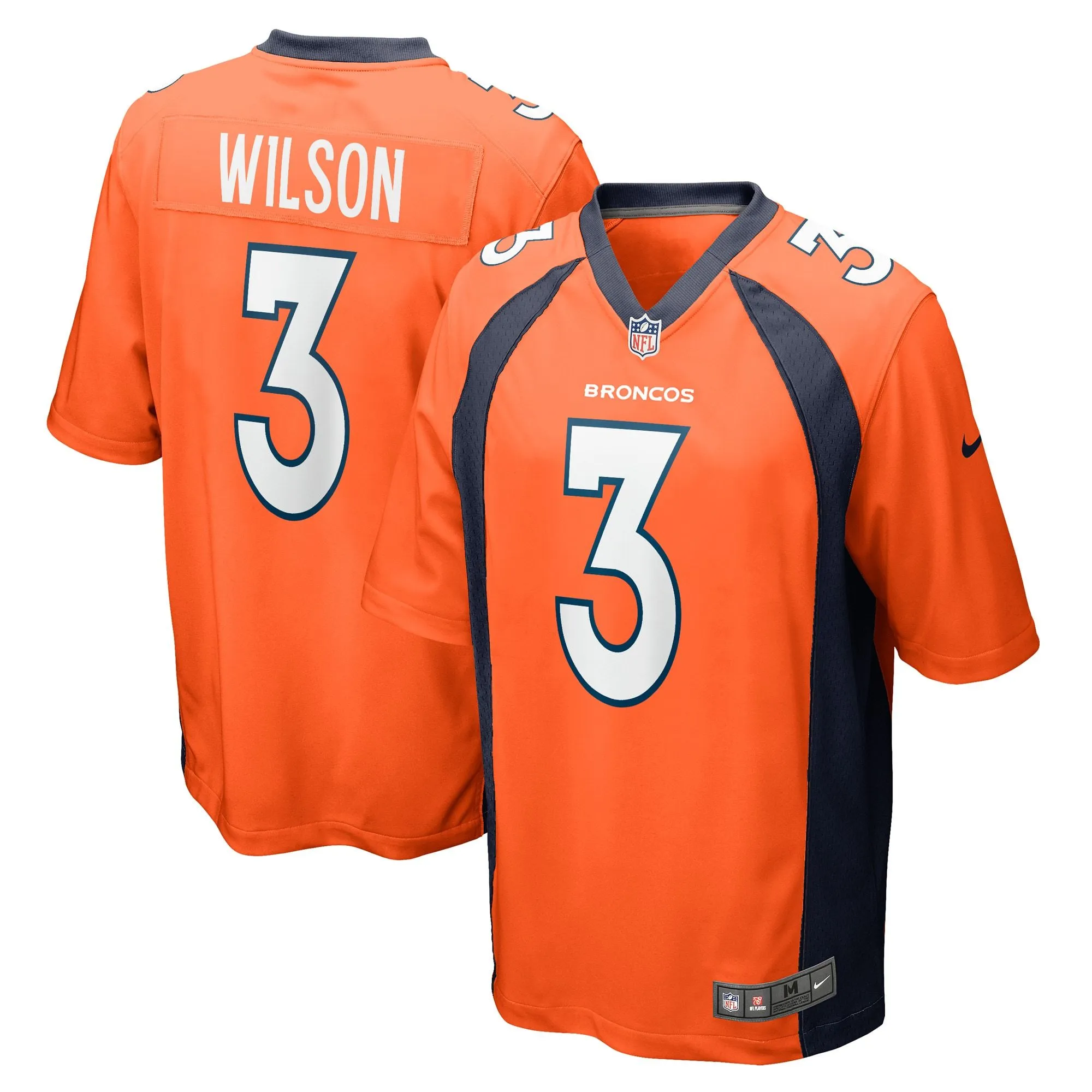 Russell Wilson Denver Broncos  Game Jersey - Orange