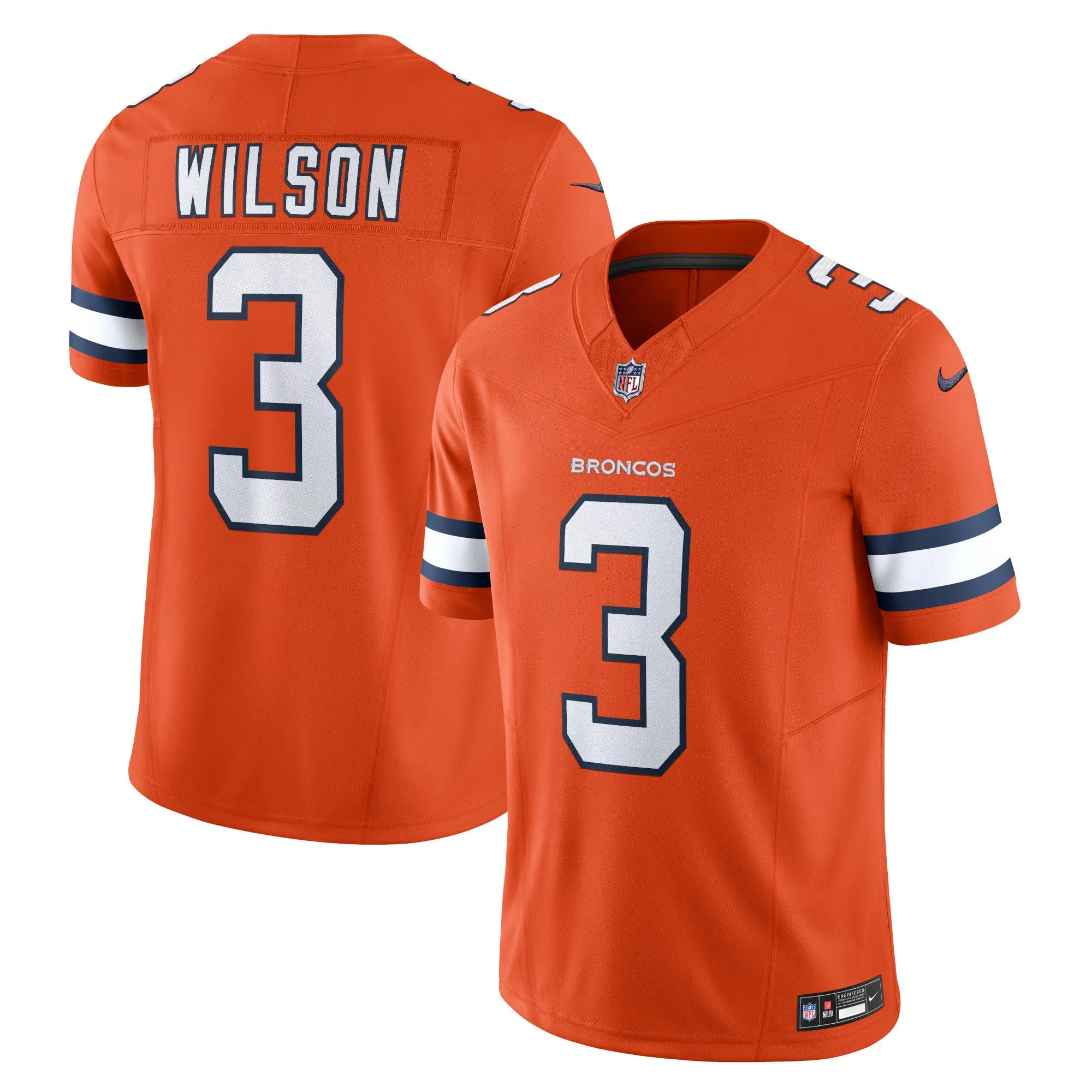 Russell Wilson Denver Broncos  Vapor F.U.S.E. Limited Jersey - Orange