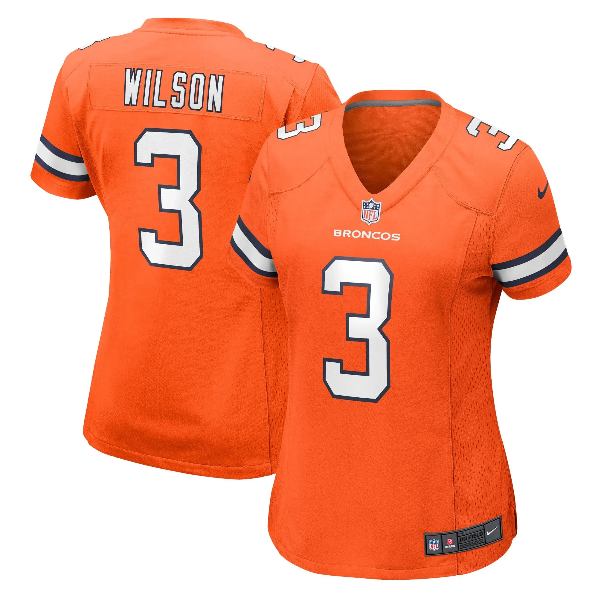 Russell Wilson Denver Broncos  Women's Player Game Jersey - Orange