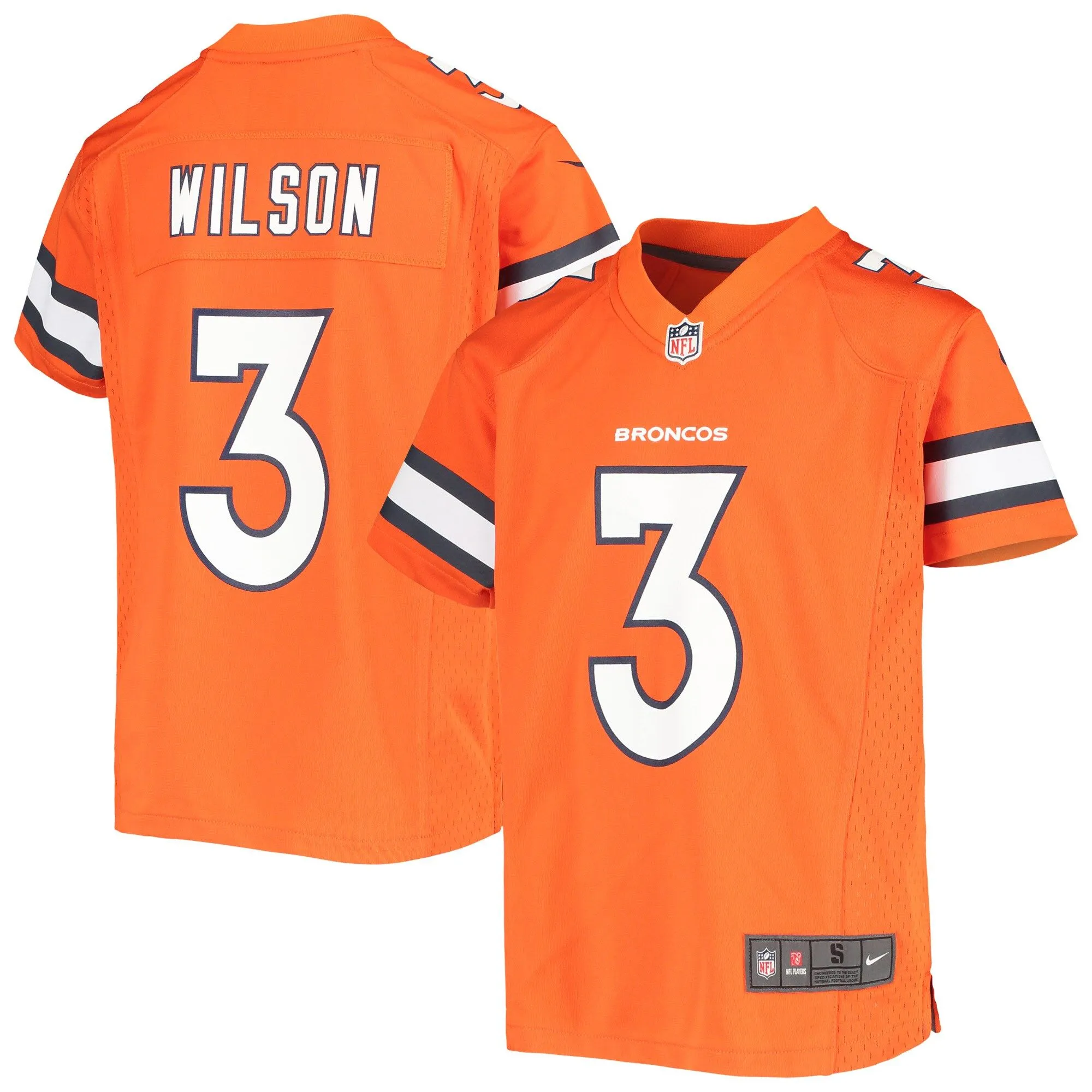 Russell Wilson Denver Broncos  Youth Game Jersey - Orange