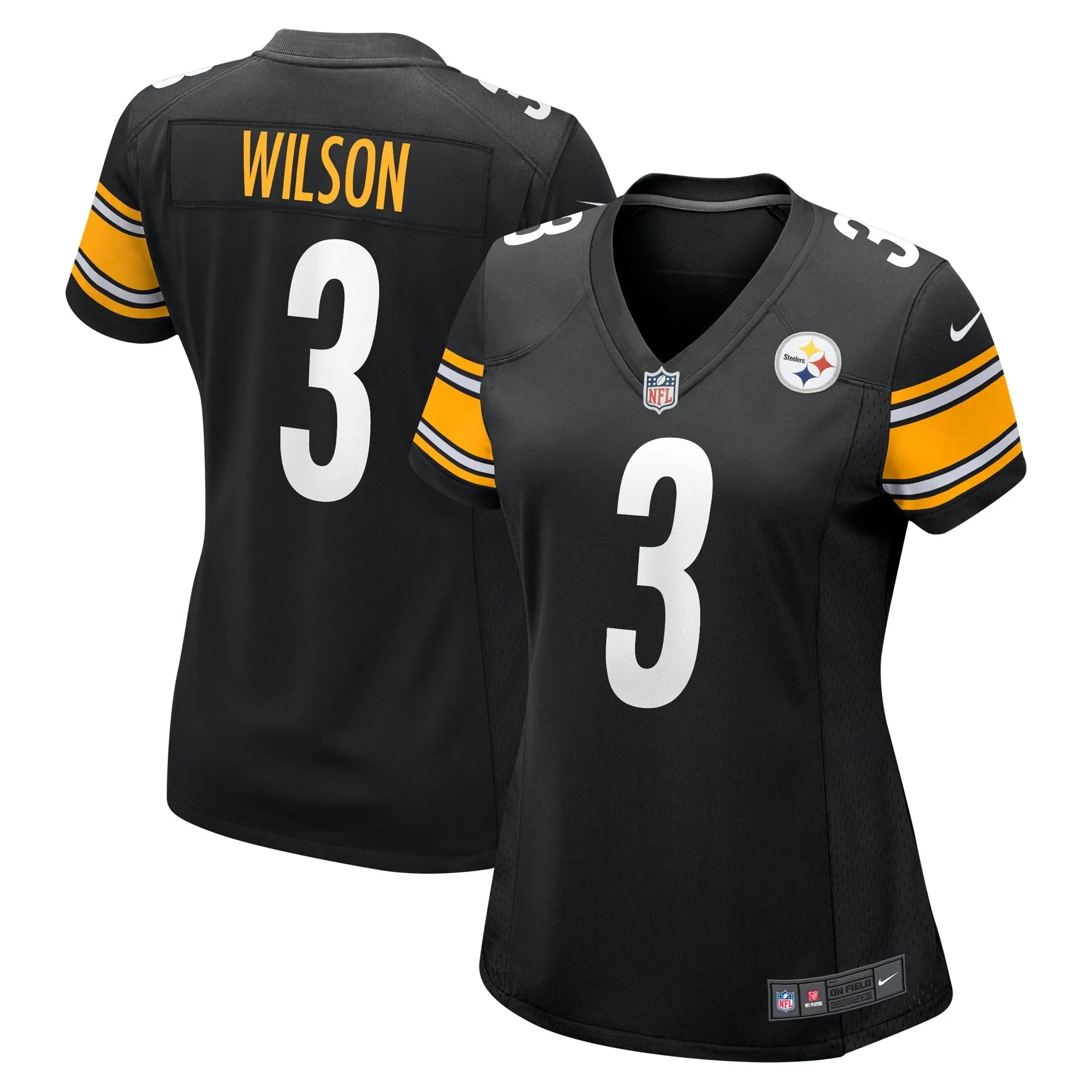 Russell Wilson Pittsburgh Steelers  Women's  Game Jersey Black