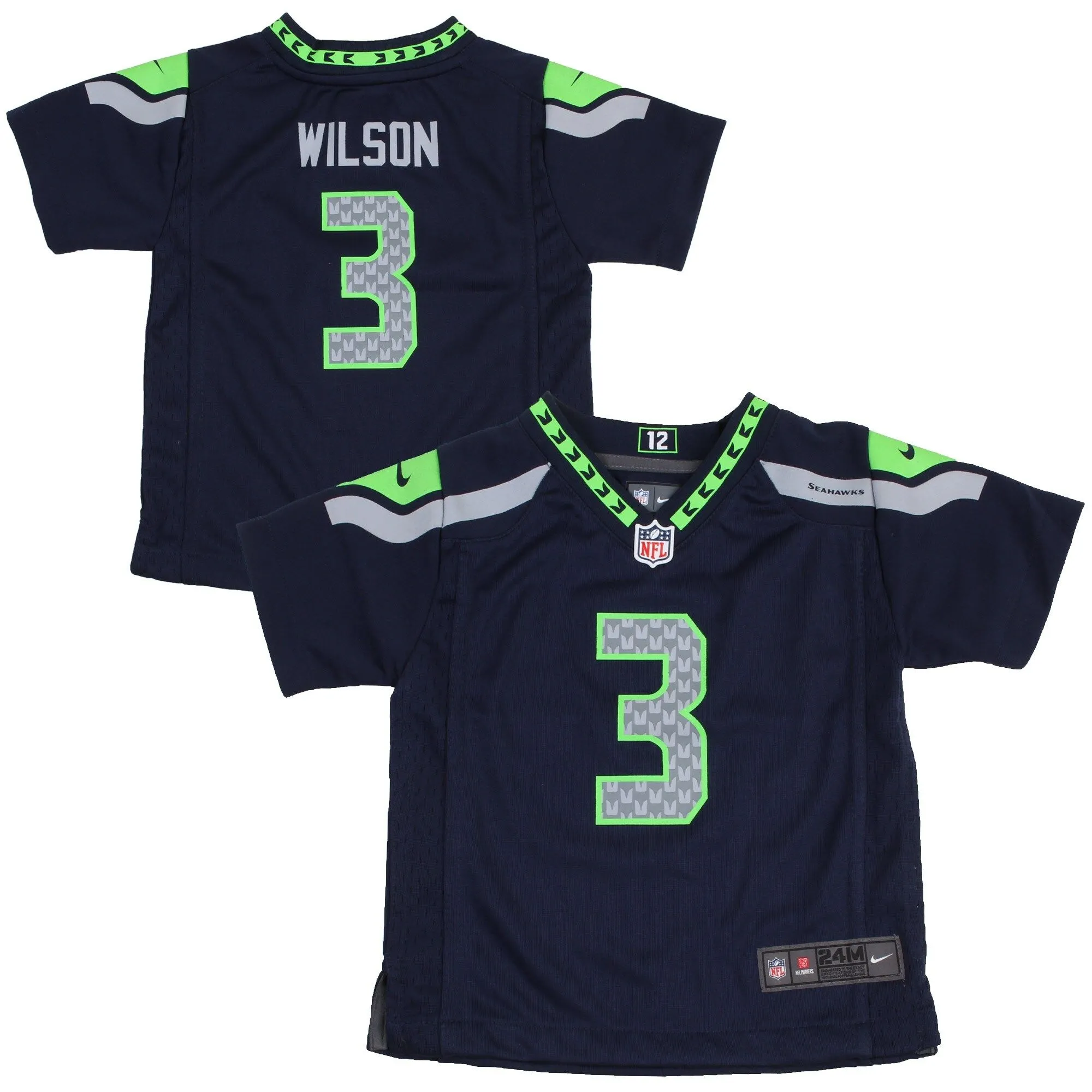 Russell Wilson Seattle Seahawks  Infant Team Color Game Jersey - College Navy