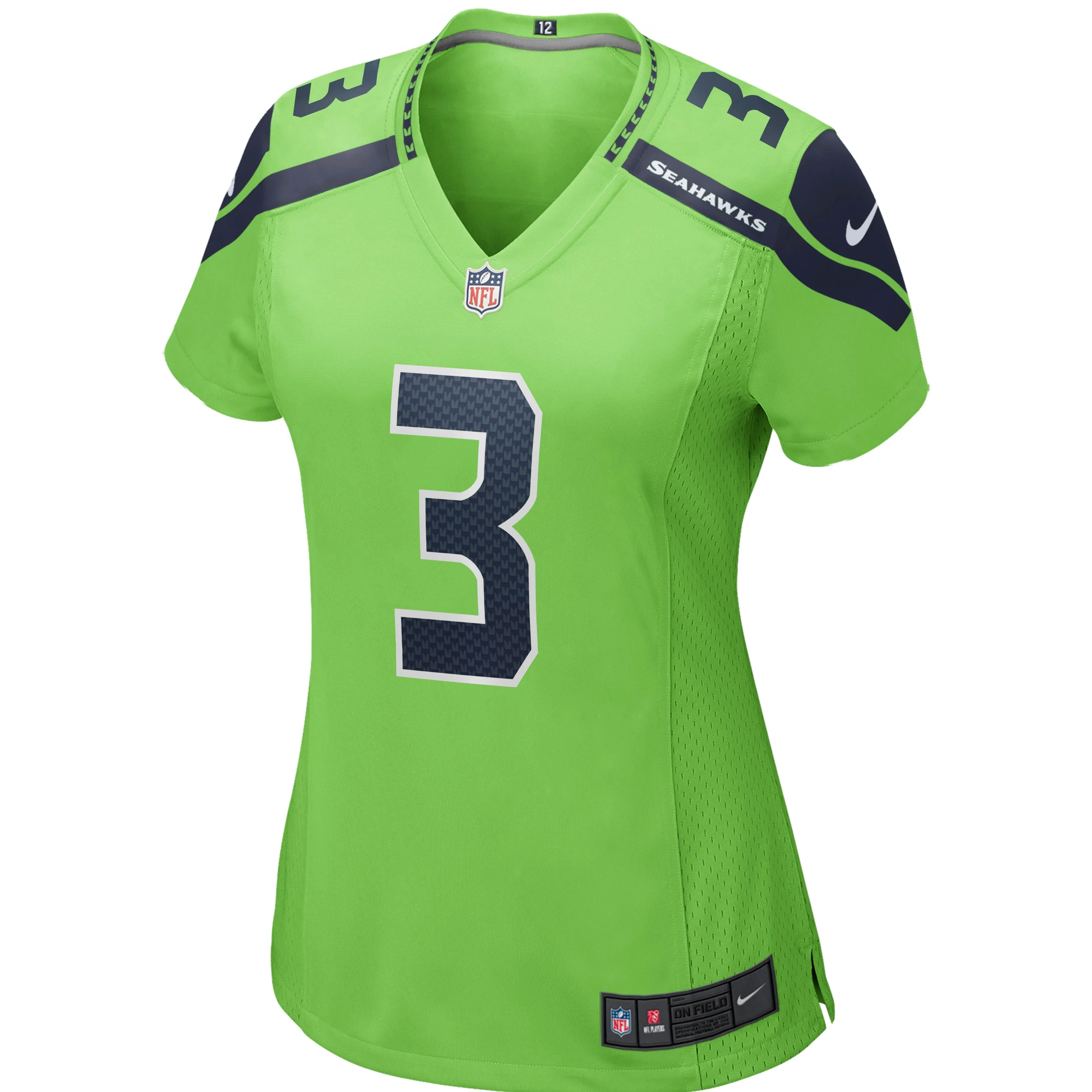 Russell Wilson Seattle Seahawks  Women's Alternate Game Jersey - Neon Green