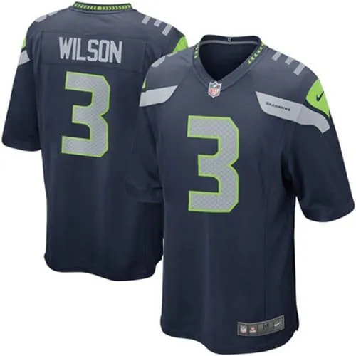 Russell Wilson Seattle Seahawks  Youth Team Color Game Jersey - College Navy