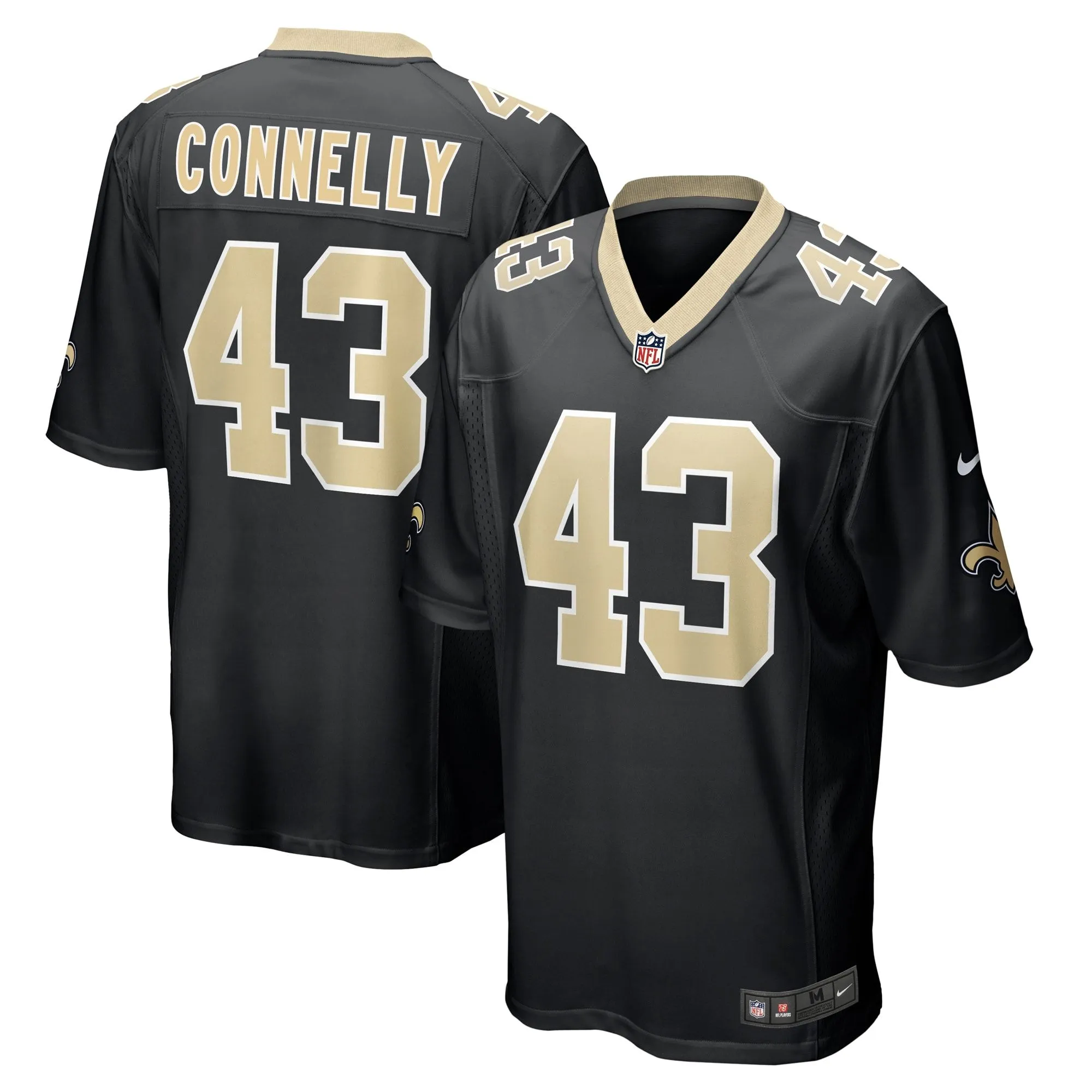 Ryan Connelly New Orleans Saints  Team Game Jersey -  Black