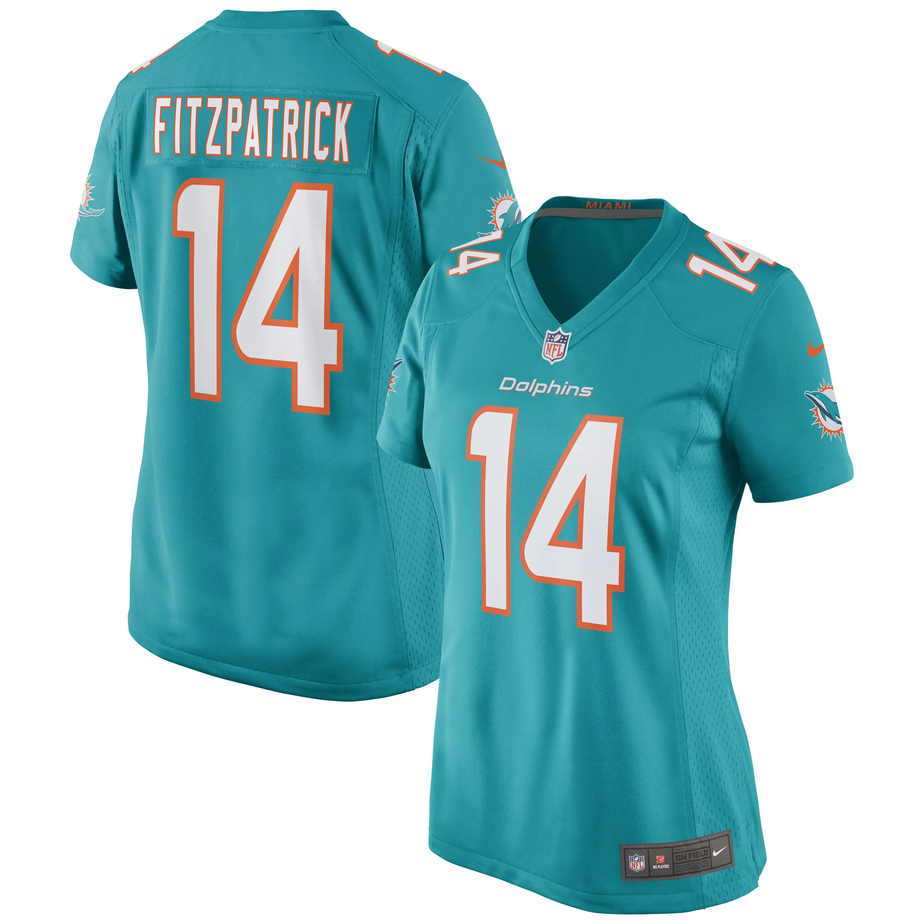 Ryan Fitzpatrick Miami Dolphins  Women's Game Jersey - Aqua