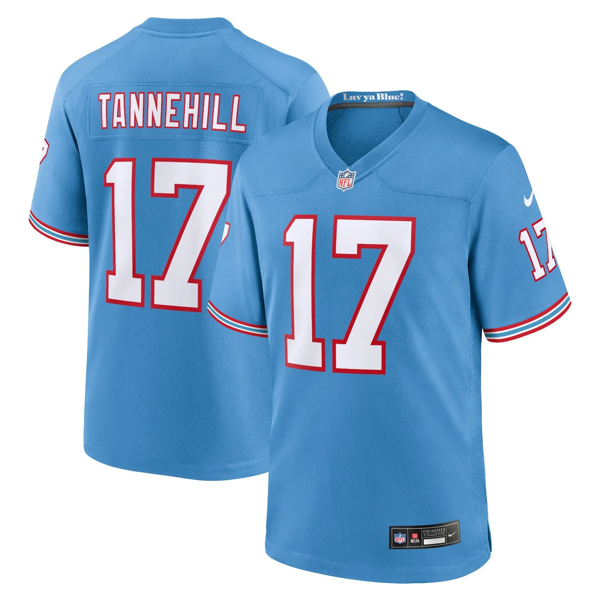 Ryan Tannehill Tennessee Titans  Oilers Throwback Alternate Game Player Jersey - Light Blue