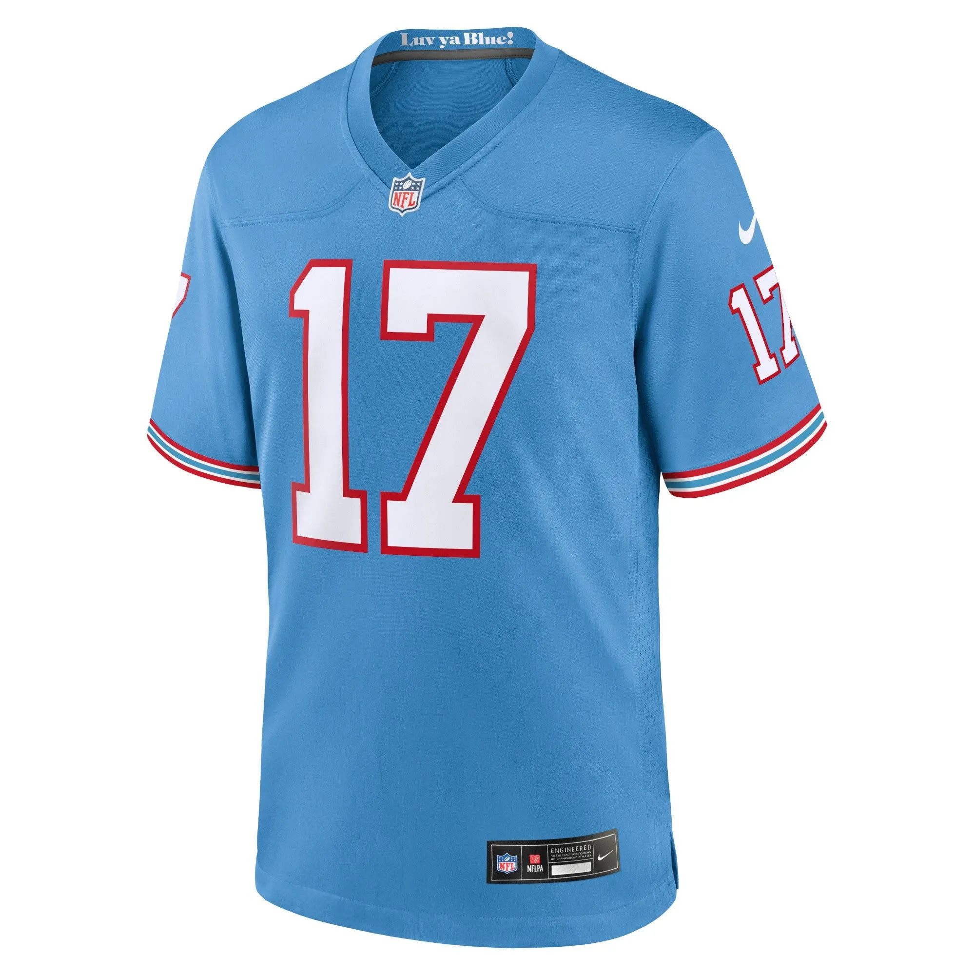 Ryan Tannehill Tennessee Titans  Oilers Throwback Alternate Game Player Jersey - Light Blue