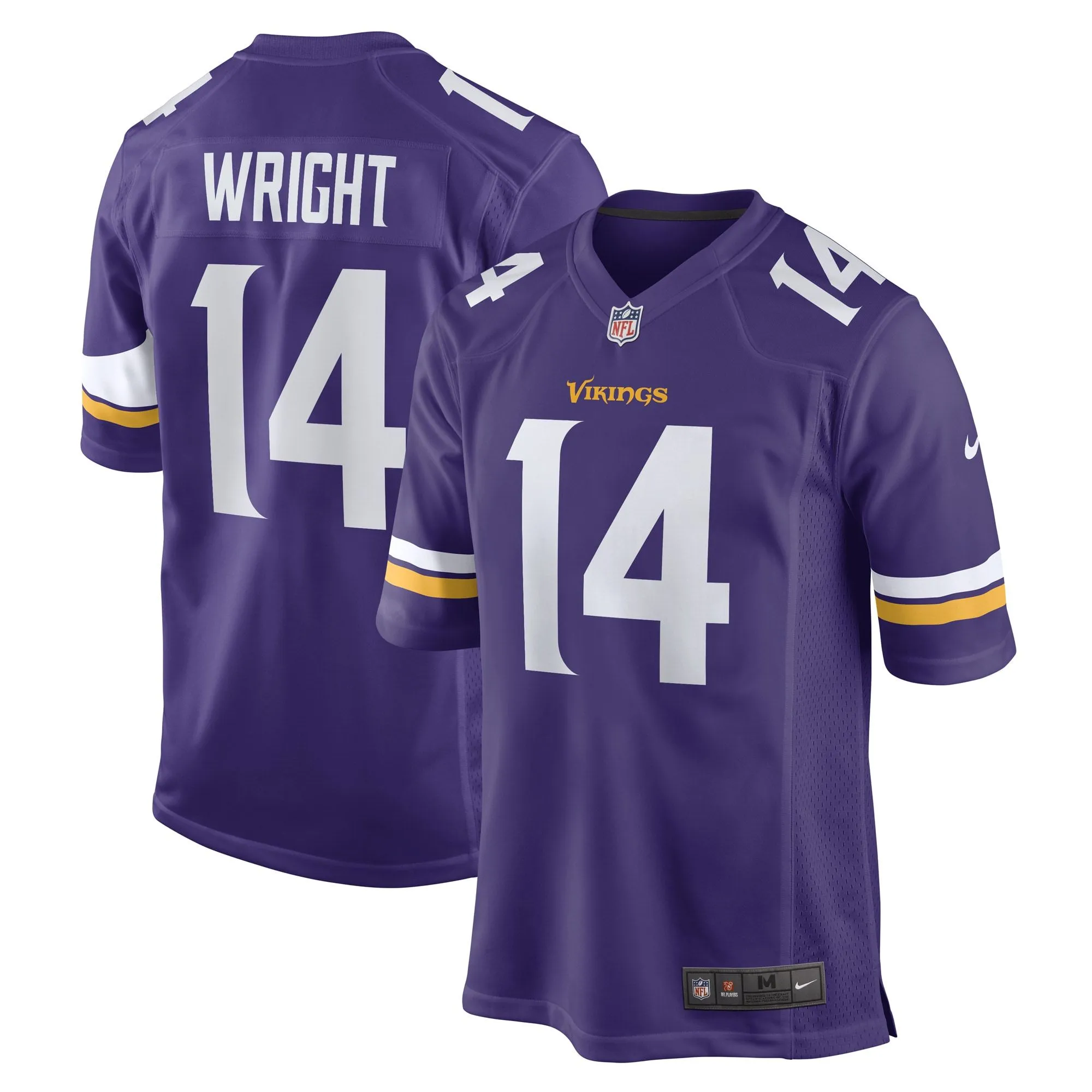 Ryan Wright Minnesota Vikings  Game Player Jersey - Purple