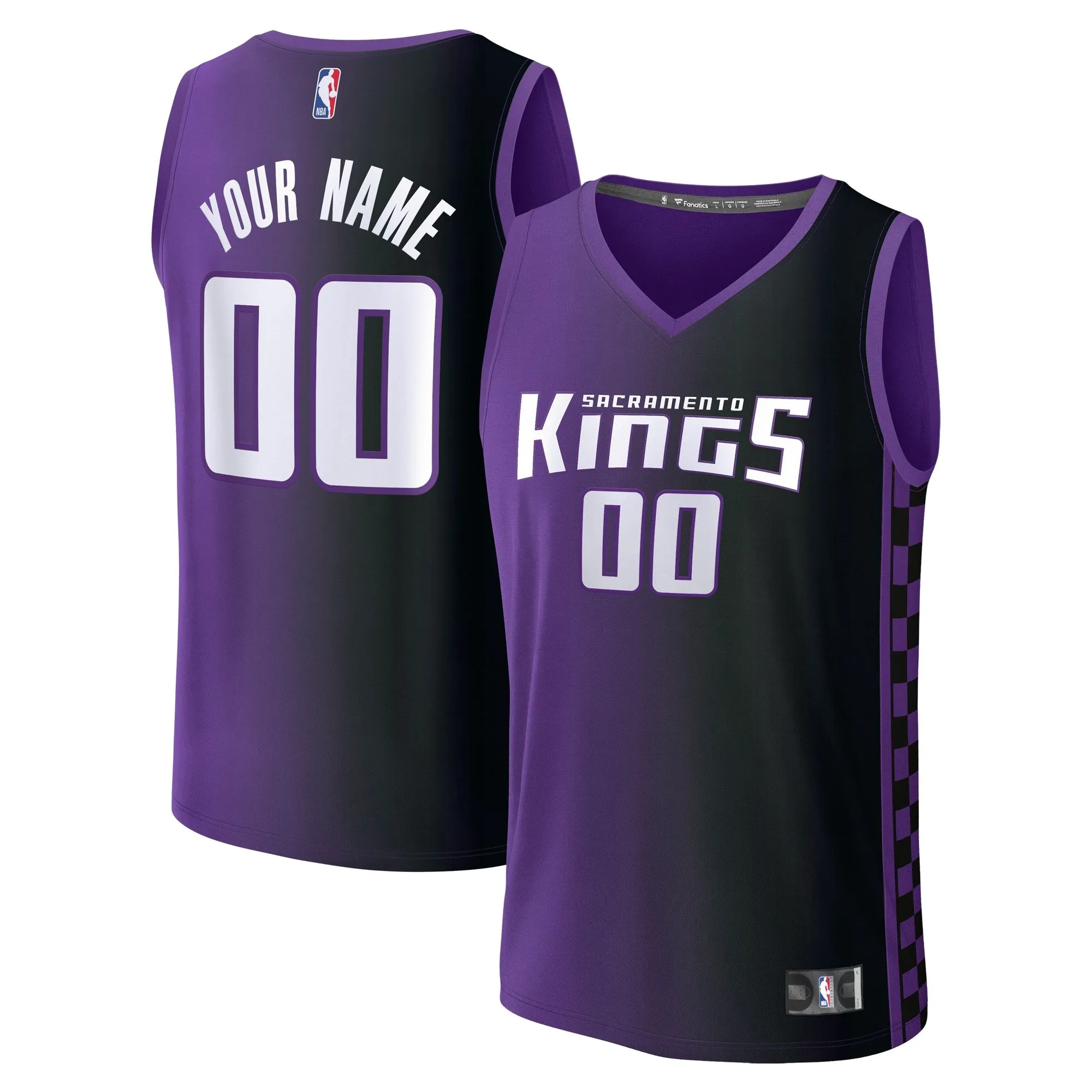 Sacramento Kings Fanatics Branded Youth Custom Fast Break Jersey - Purple - Statement Edition