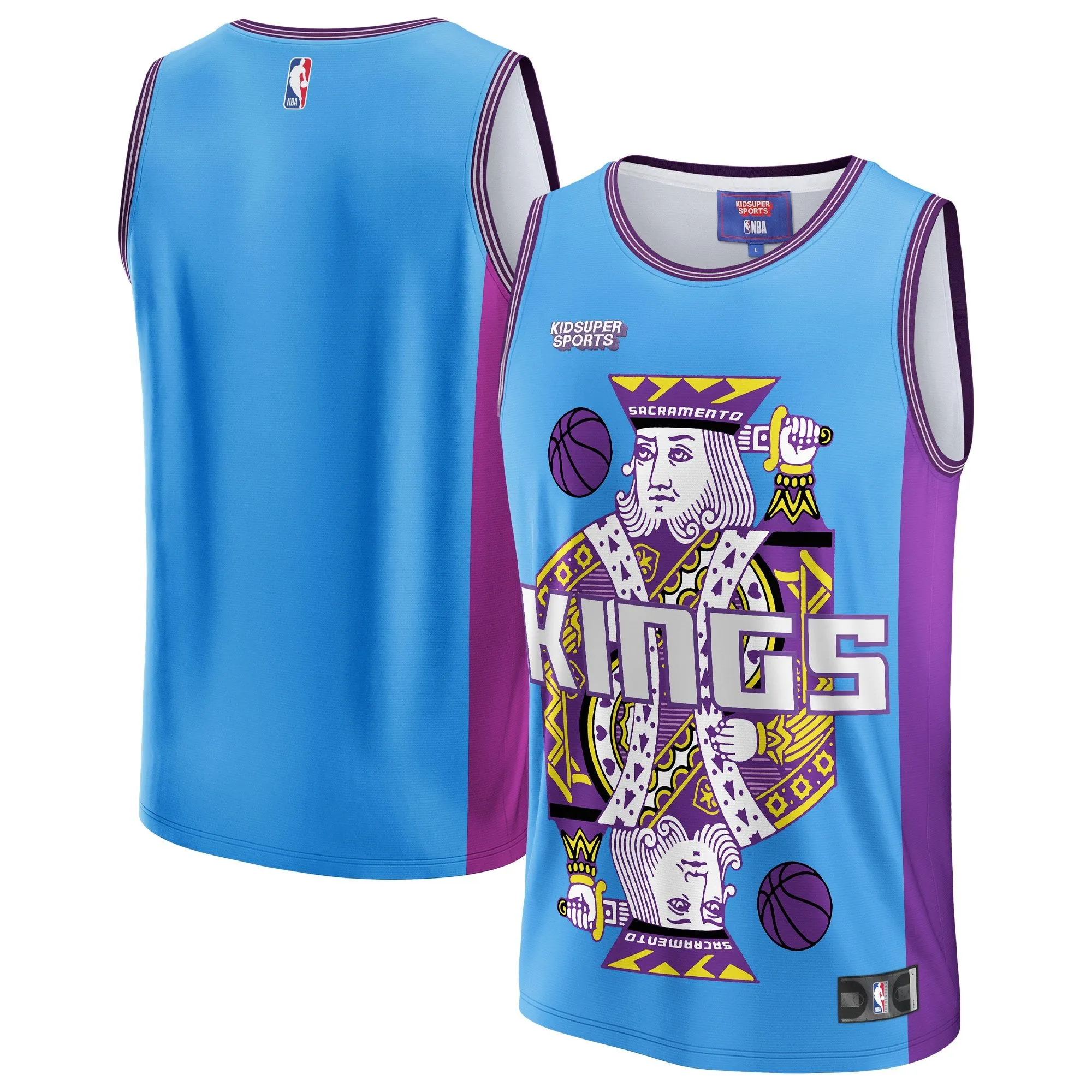 Sacramento Kings NBA & KidSuper Studios By Fanatics Unisex Hometown Jersey - Blue