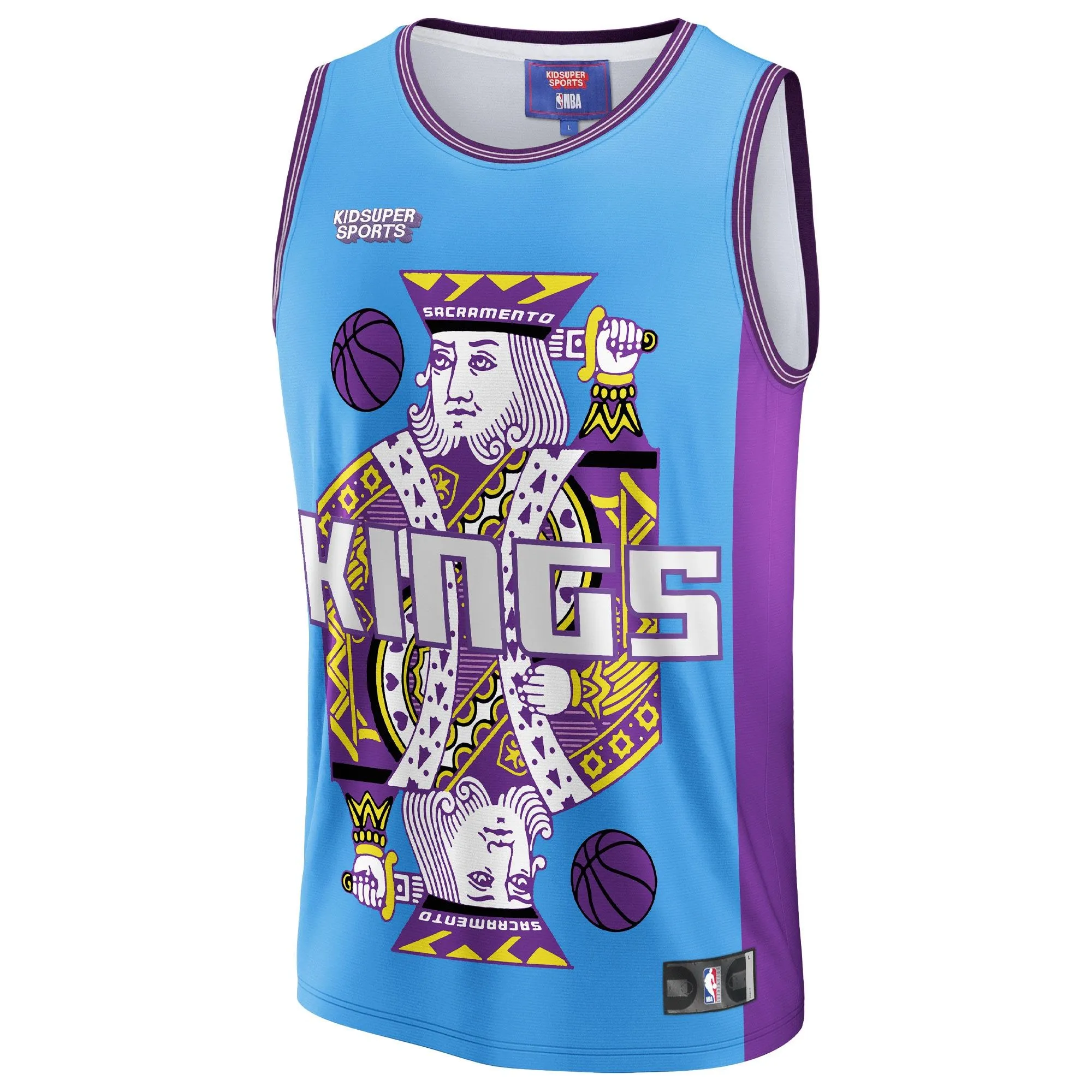 Sacramento Kings NBA & KidSuper Studios By Fanatics Unisex Hometown Jersey - Blue