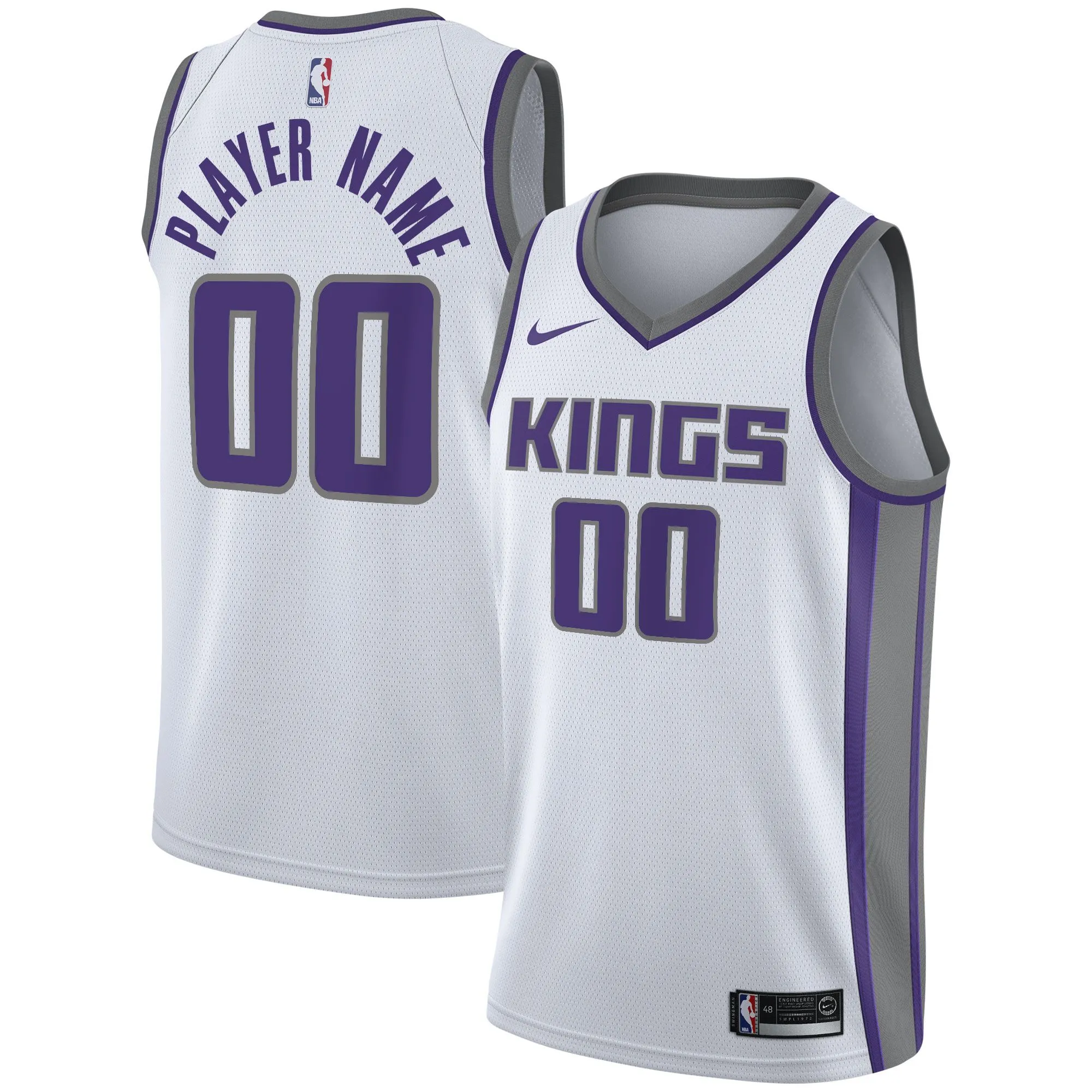 Sacramento Kings  2020/21 Swingman Custom Jersey - Association Edition - White