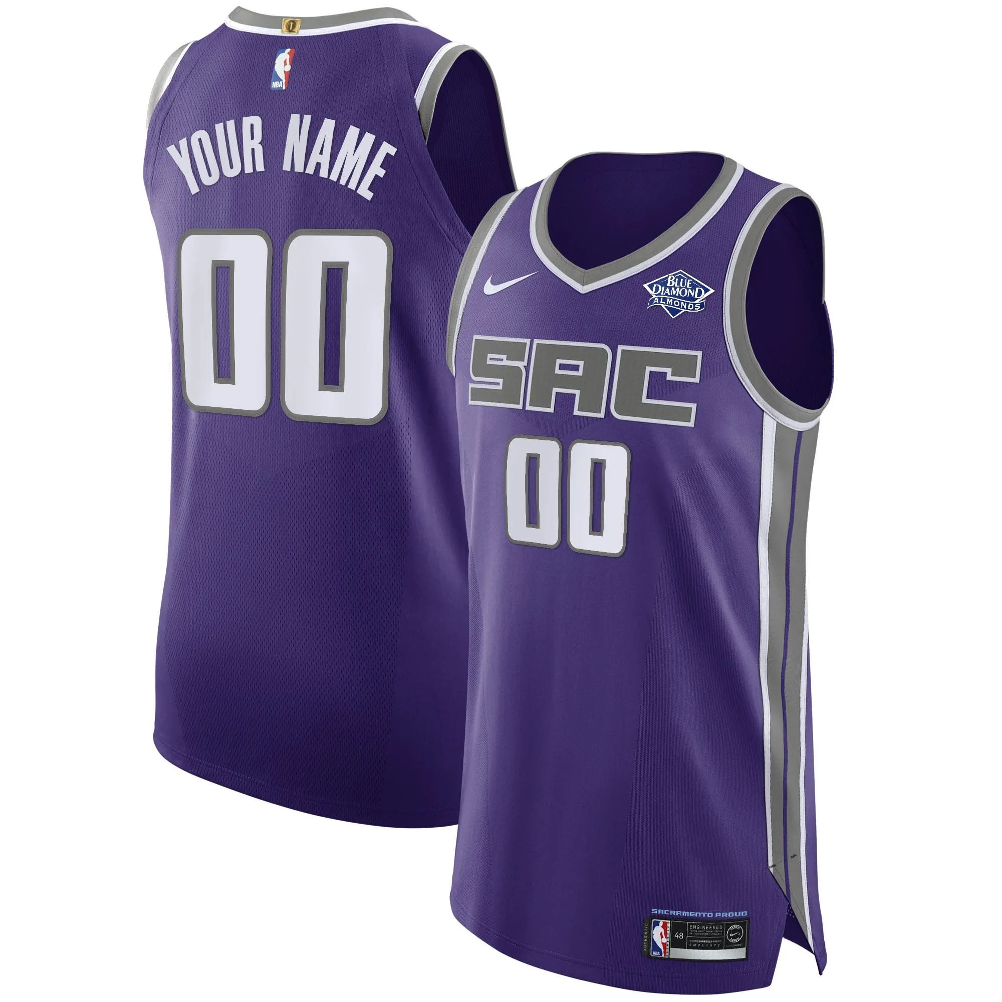 Sacramento Kings   Custom Jersey Purple - Icon Edition