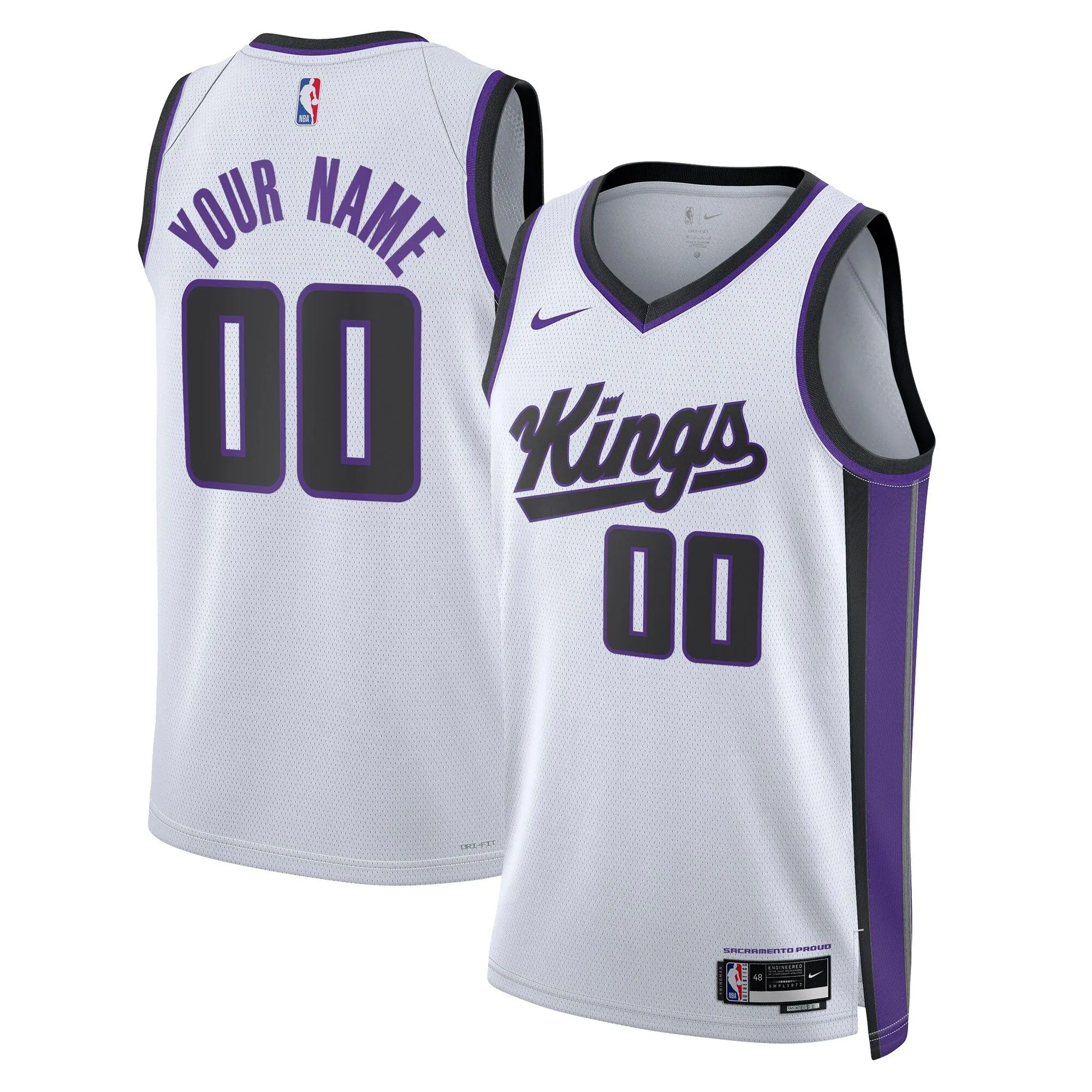 Sacramento Kings  Unisex Swingman Custom Jersey - Association Edition - White