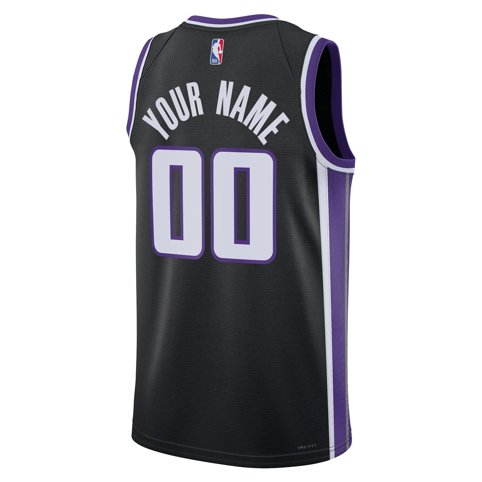 Sacramento Kings  Unisex Swingman Custom Jersey - Icon Edition - Black