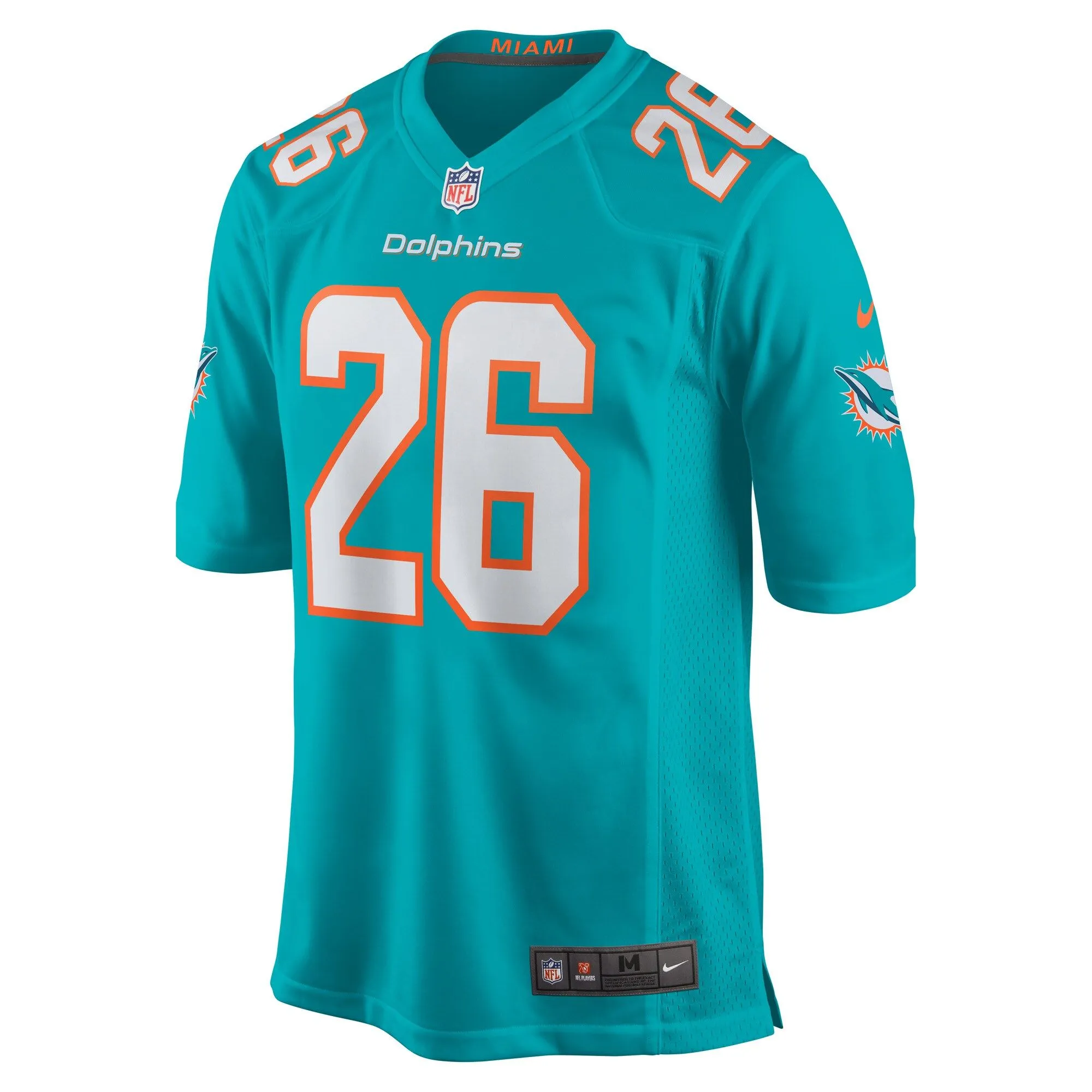 Salvon Ahmed Miami Dolphins  Game Jersey - Aqua