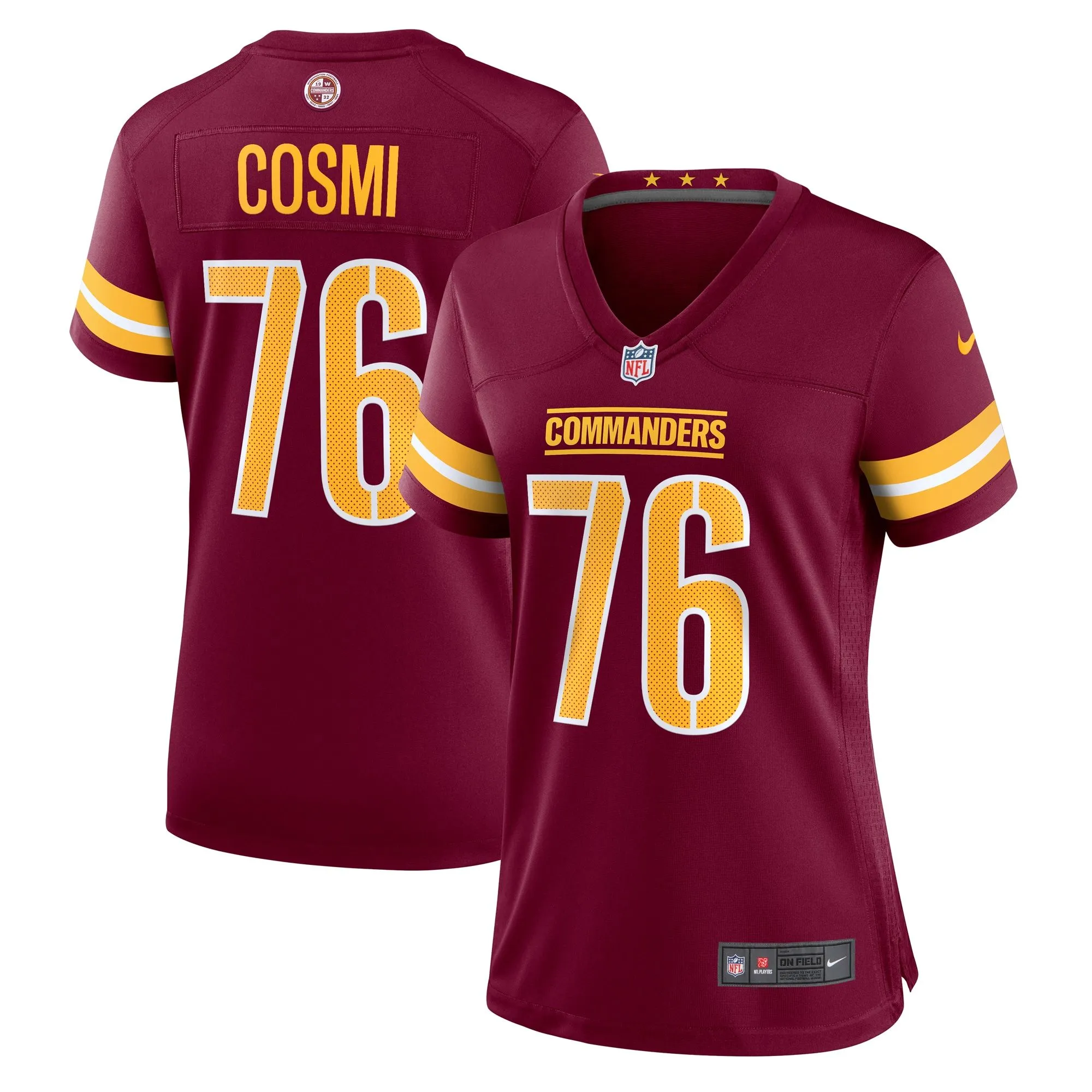 Sam Cosmi Washington Commanders  Women's  Game Jersey -  Burgundy