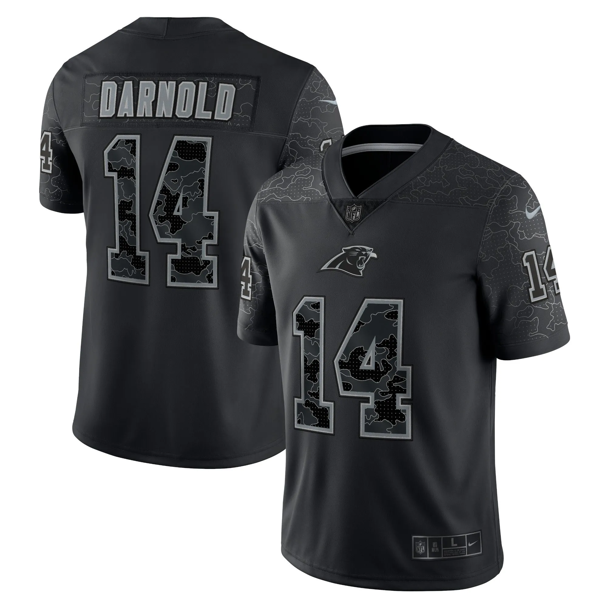 Sam Darnold Carolina Panthers  RFLCTV Limited Jersey - Black