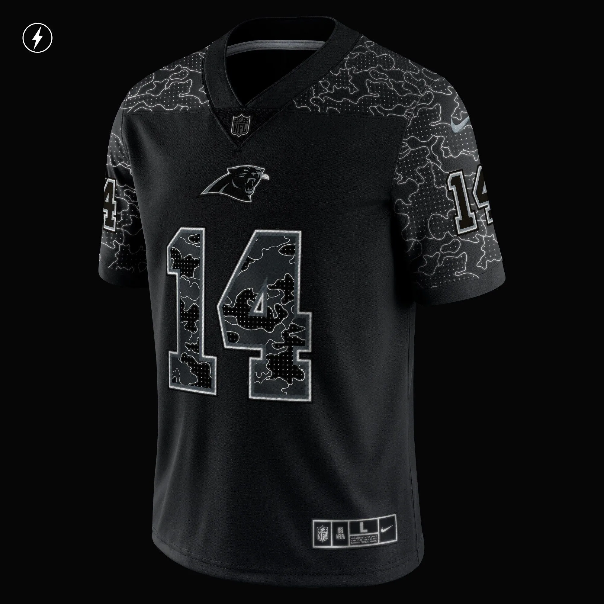 Sam Darnold Carolina Panthers  RFLCTV Limited Jersey - Black