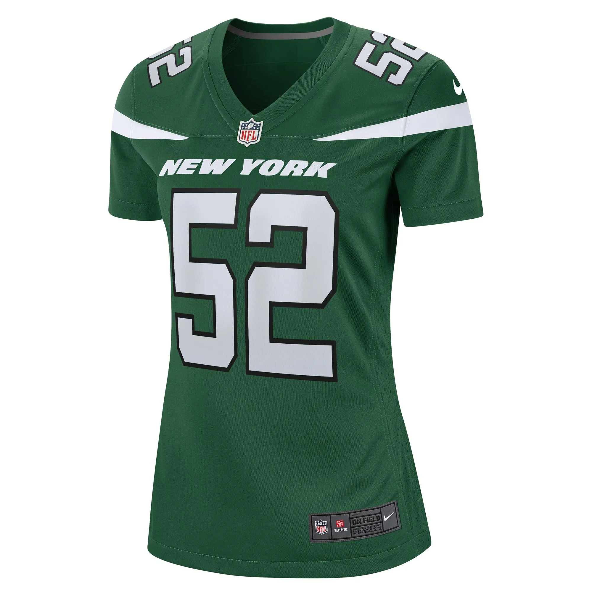 Sam Eguavoen New York Jets  Women's  Game Jersey - Gotham Green