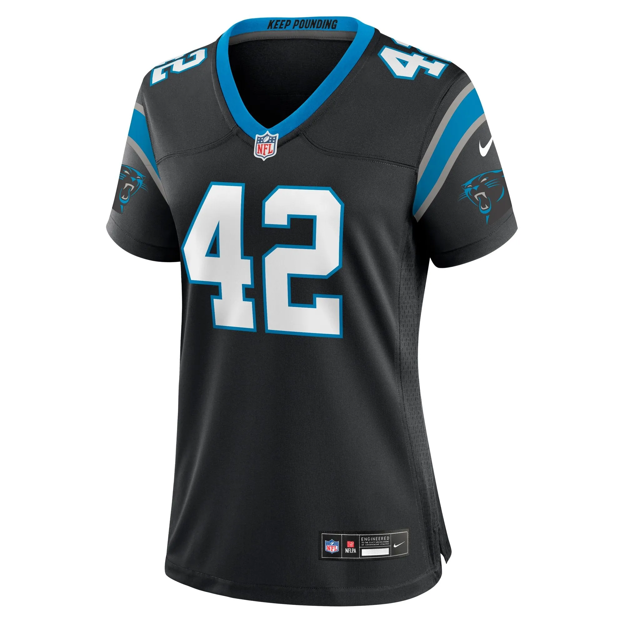 Sam Franklin Jr. Carolina Panthers  Women's Team Game Jersey - Black