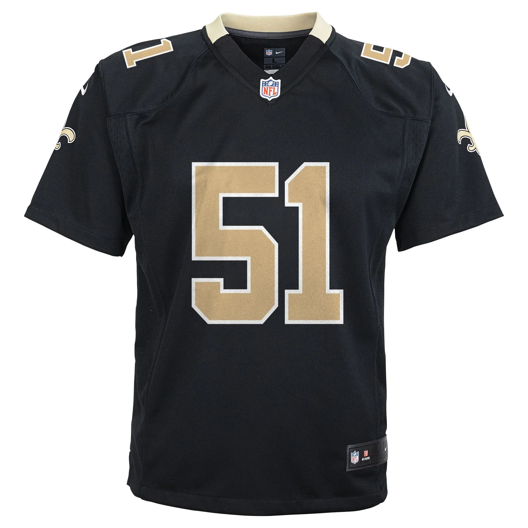 Sam Mills New Orleans Saints  Youth Retired Game Jersey - Black