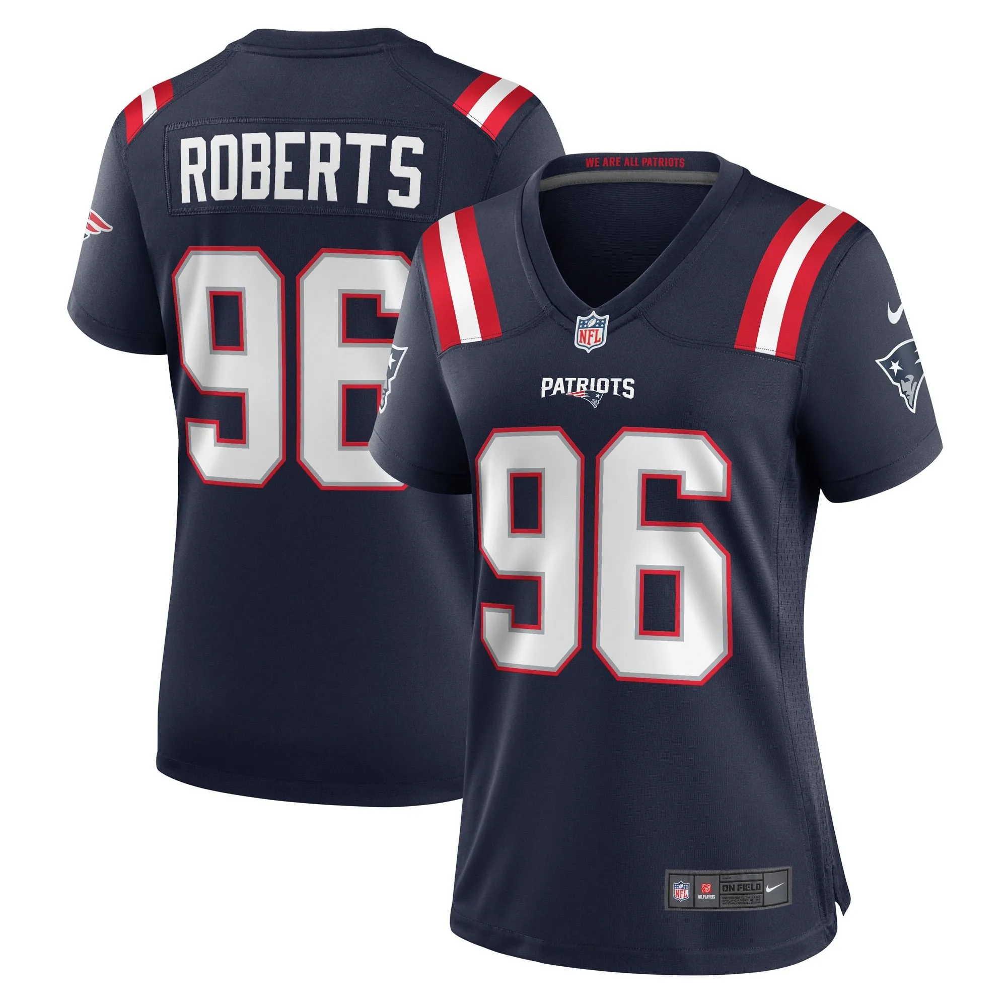 Sam Roberts New England Patriots  Women's Game Player Jersey - Navy