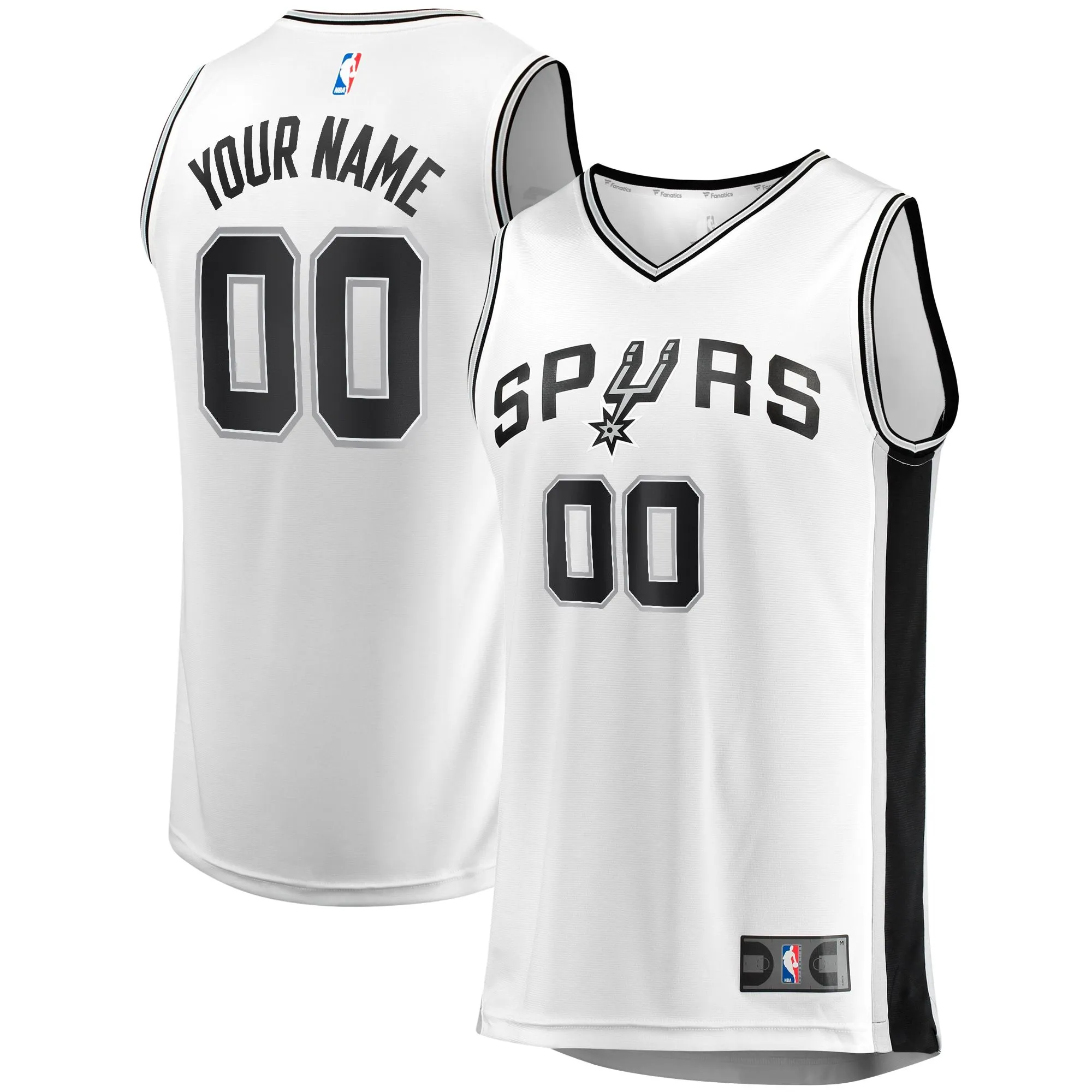 San Antonio Spurs Fanatics Branded Fast Break Custom Replica Jersey - Association Edition - White