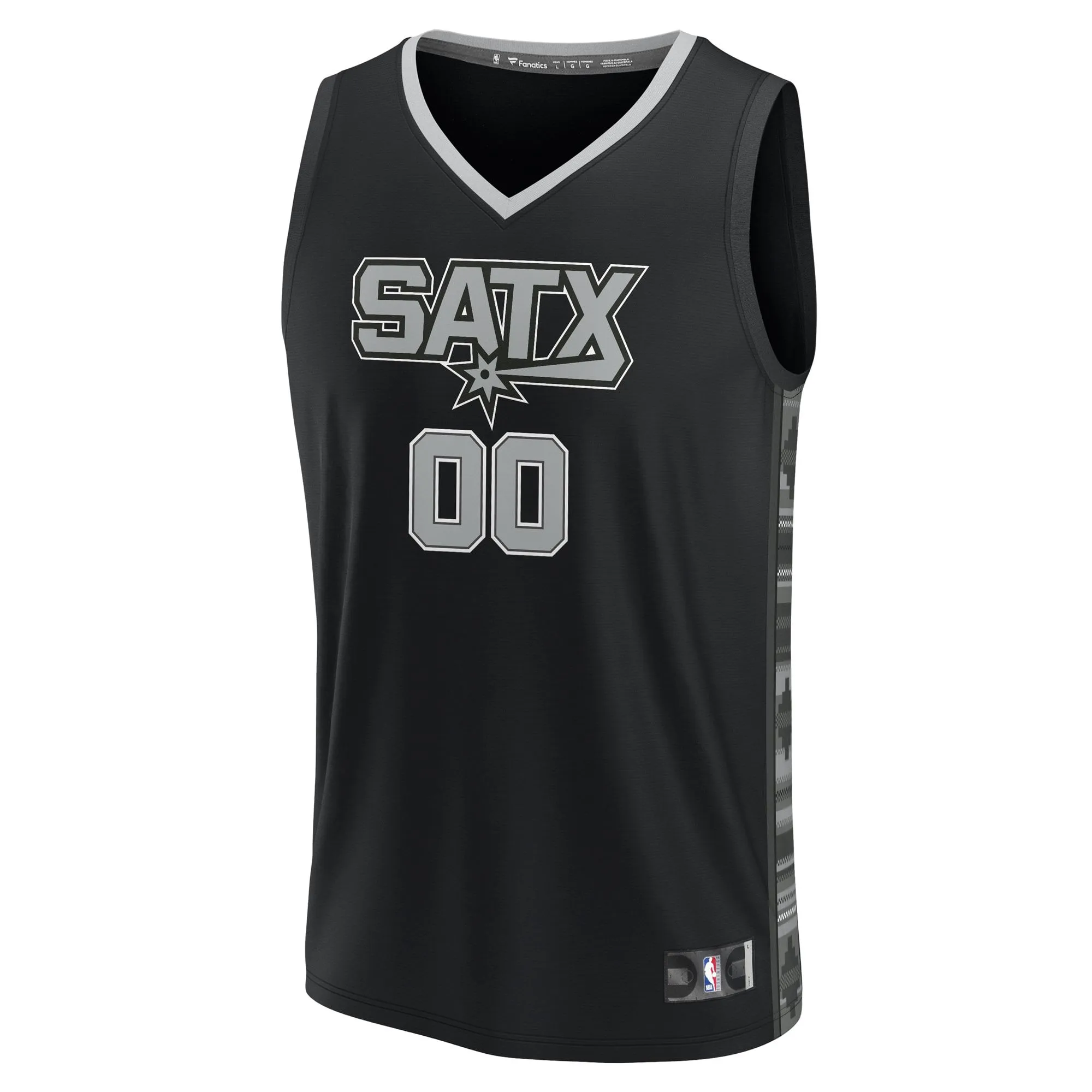 San Antonio Spurs Fanatics Branded Youth Fast Break Replica Custom Jersey - Statement Edition - Black